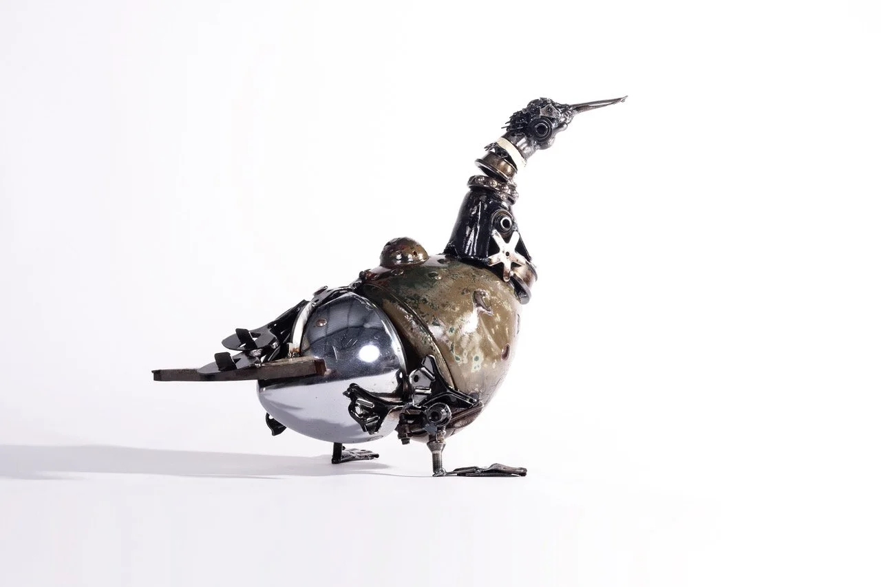 "GREEN DUCK"  SCULPTURE