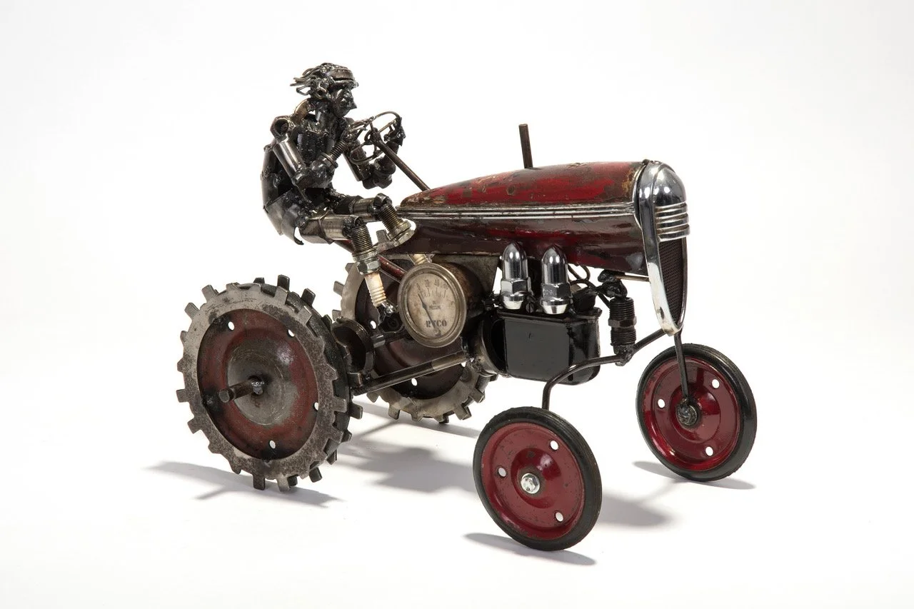 "ROGER'S TRACTOR" sculpture