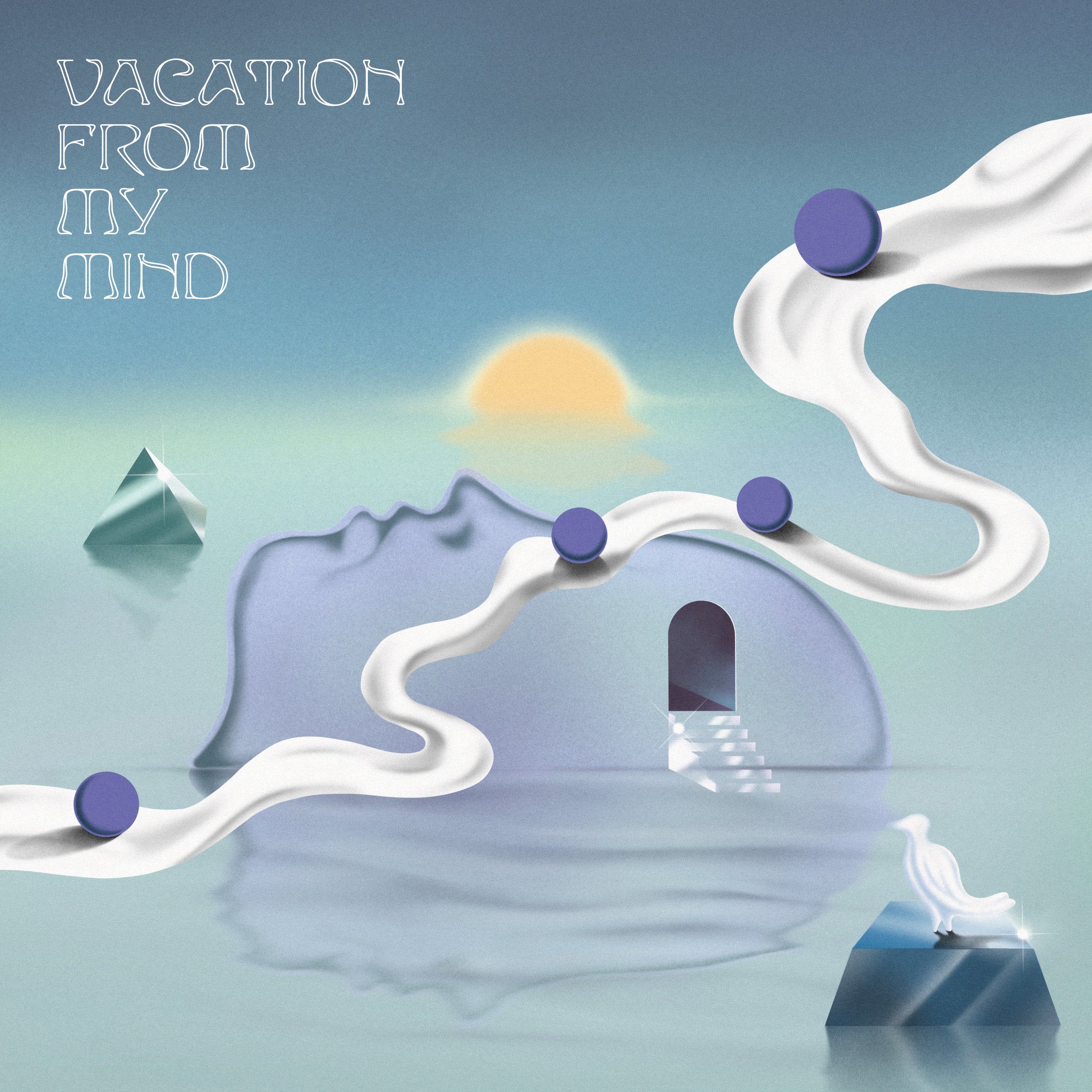 Drawing heavy inspiration from jazz fusion albums of the mid to late 70s, I worked with visual artist Eric Thompson to create the artwork for the compilation Vacation From My Mind.