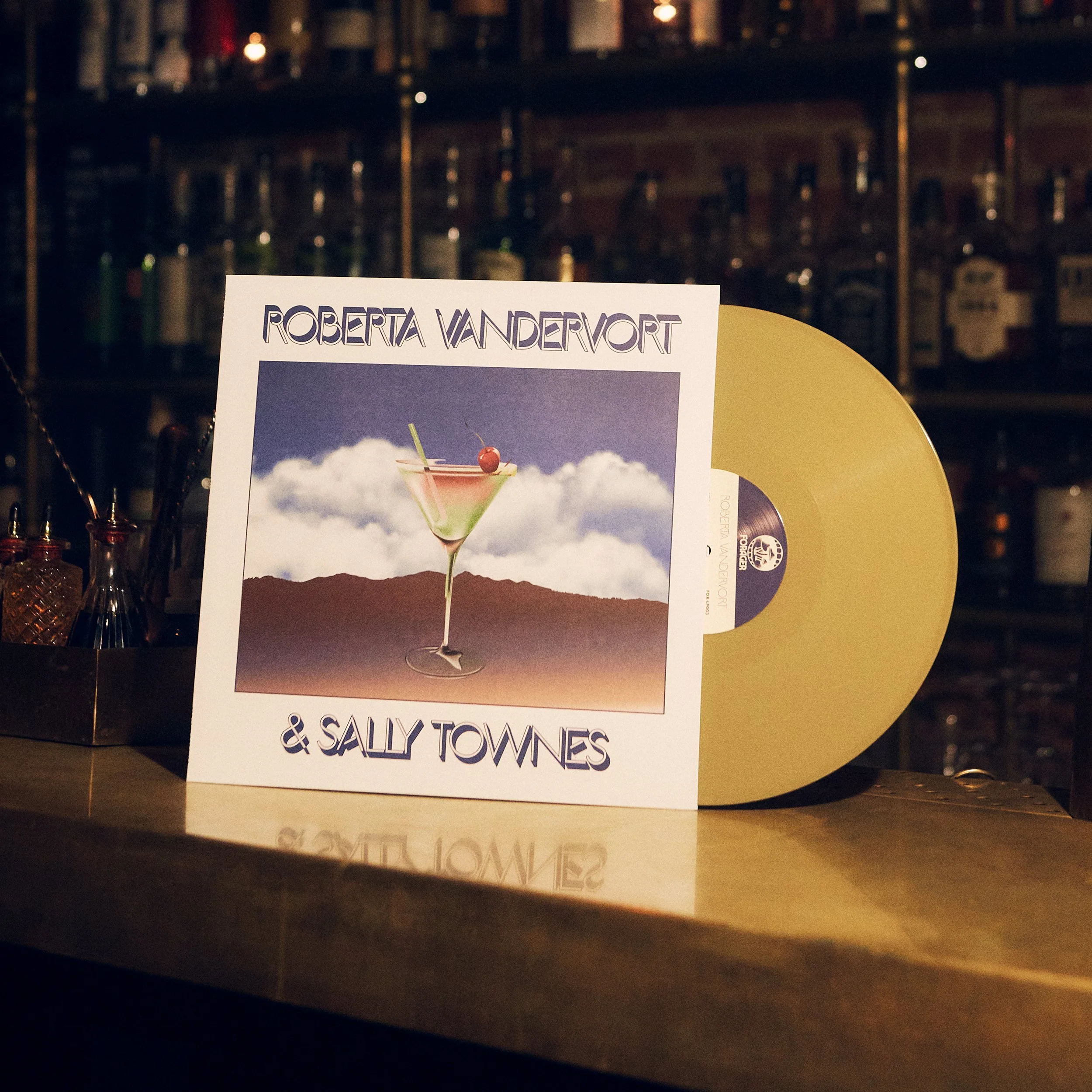 Another brand collaboration with local bar, recording studio, & hotel Gold Diggers yielding a gold vinyl variant of the album Roberta Vandervort & Sally Townes. Artwork by Dylan Anderson & photography by Demarquis McDaniels.