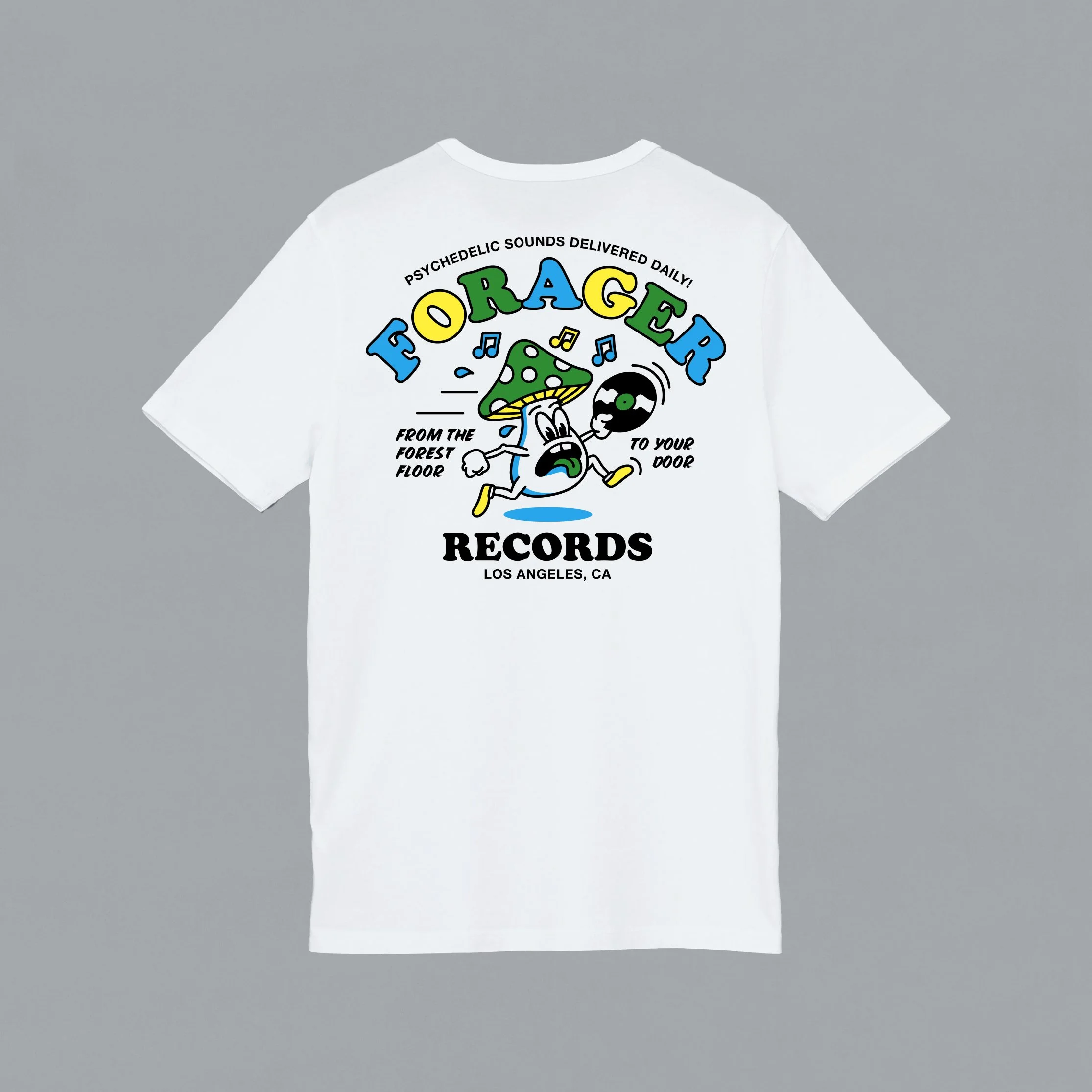 Using my background as an illustrator I designed and produced all merch for the label including the Delivery Tee seen here.