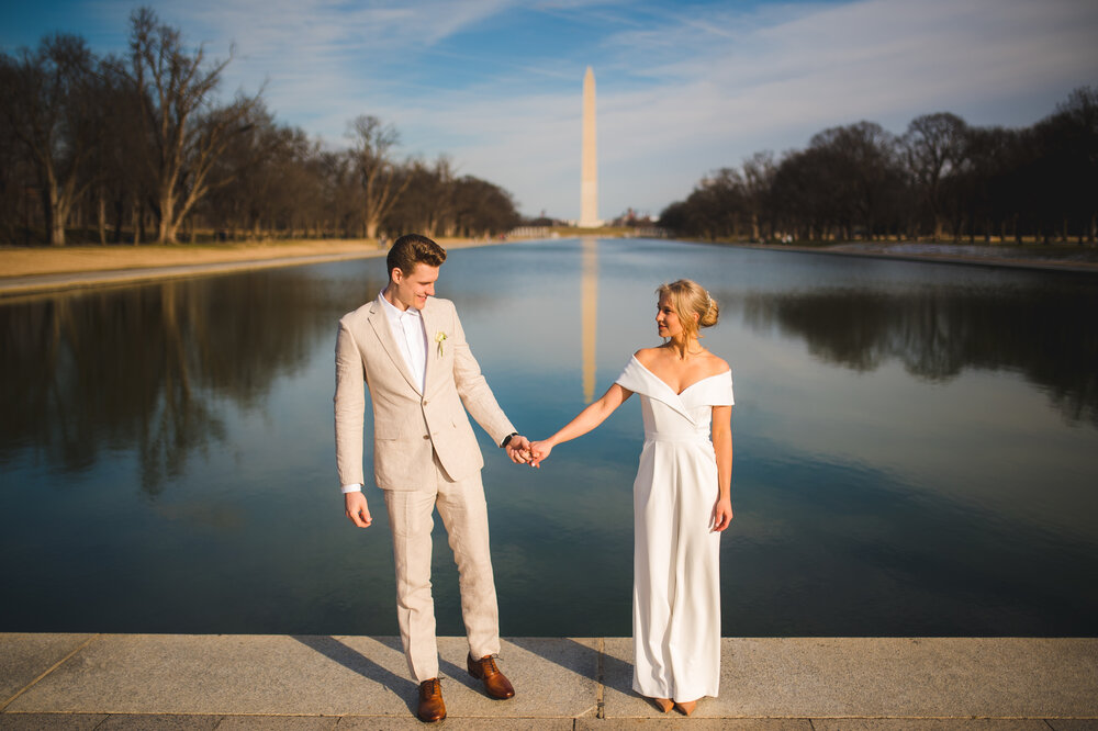 Lincoln-Memorial-bride-groom-portraits-elegant-luxury-wedding-elopement-by-Gabriele-Stonyte-Photography