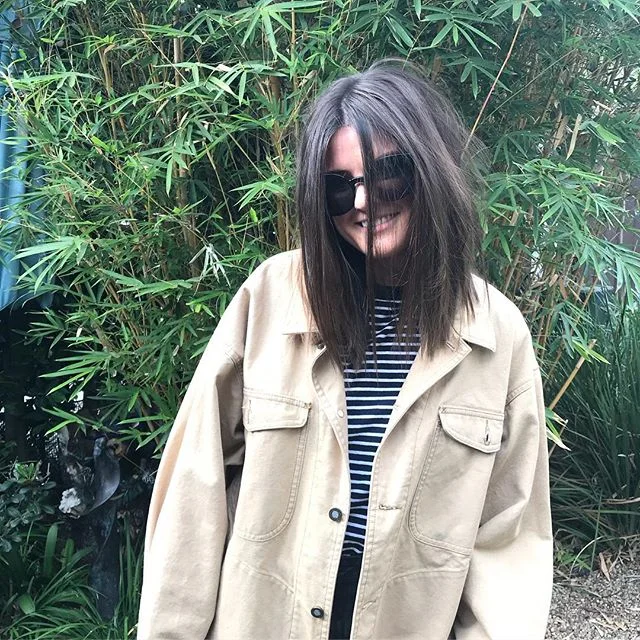 Shorter and darker on this babe today! #colour #redken #shades  #eq #texture #lob #hair #haircut #la #nyc #dubai #americansalon #reecewalkerhair  @bells_martin