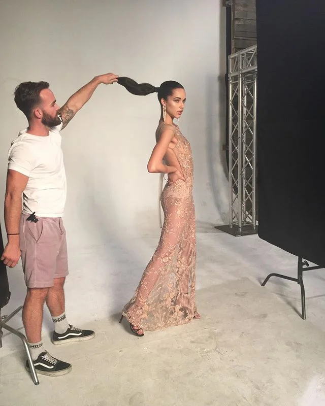 #onset with @dwphotograph @alexis_sheree_ @contessa_la #la #dtla #hair #fashion #shoot #oribe #reecewalkerhair #snatched