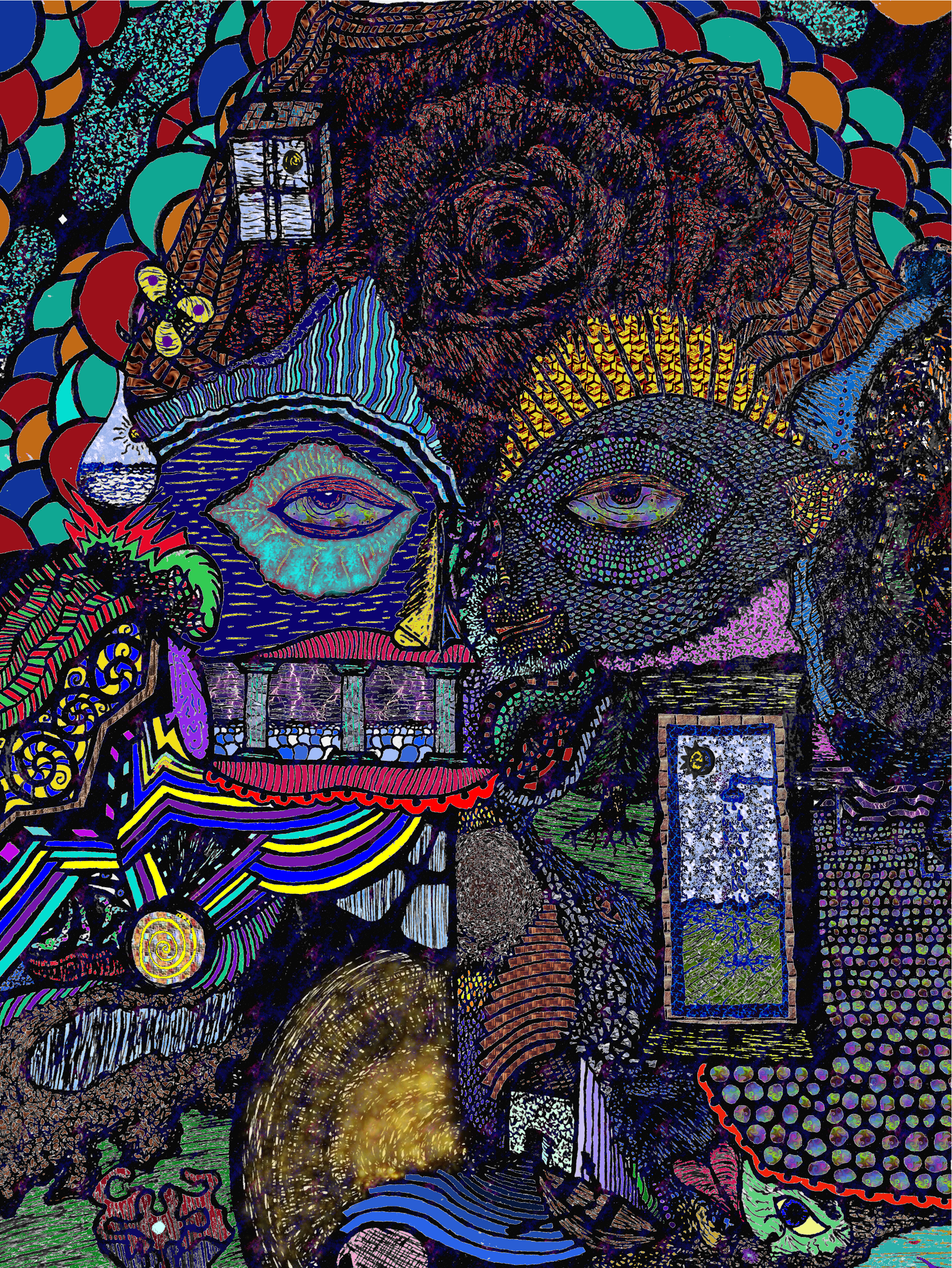 The Clock Reads EP Artwork: Ink Drawing