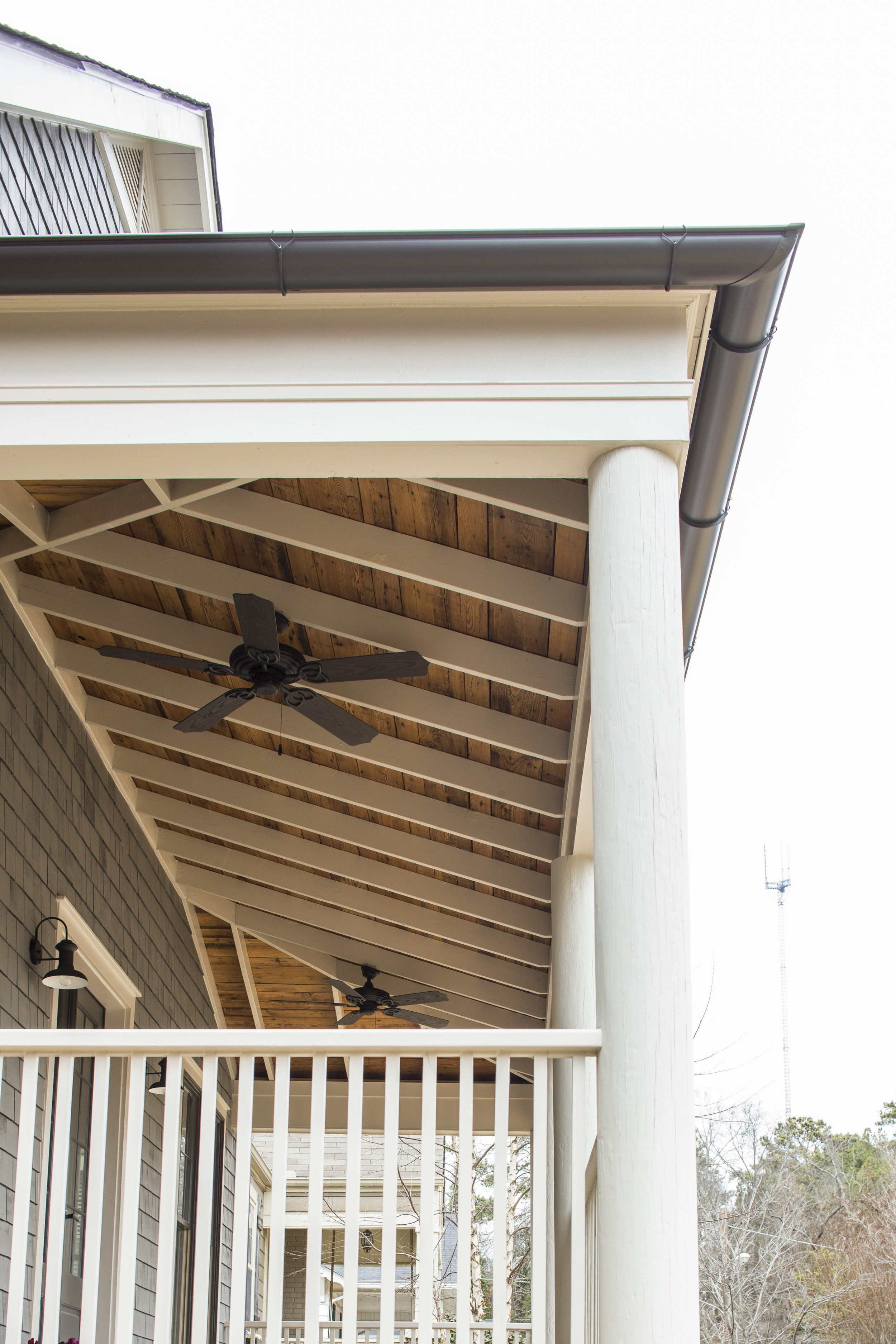 It's all in the details.  Recycled roof lumber for the front porch roof.jpg