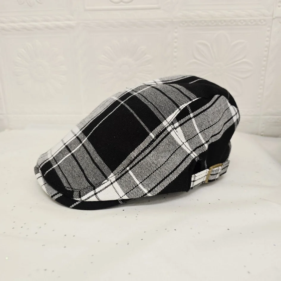 Men's Colourful Summer Plaid Flat Cap