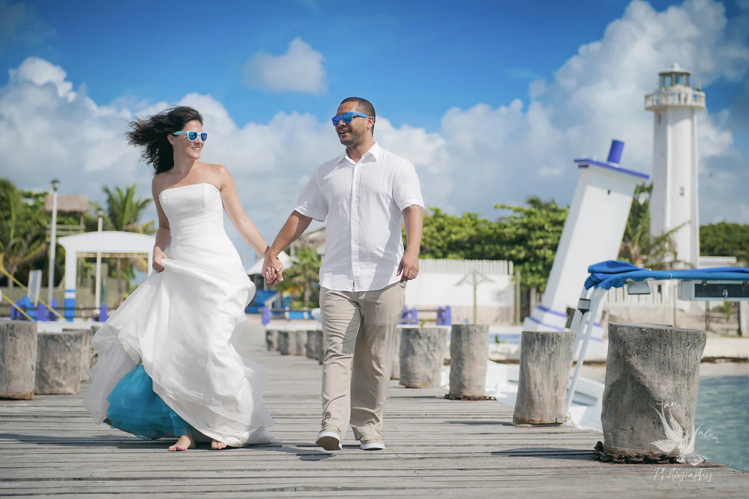 on the pier