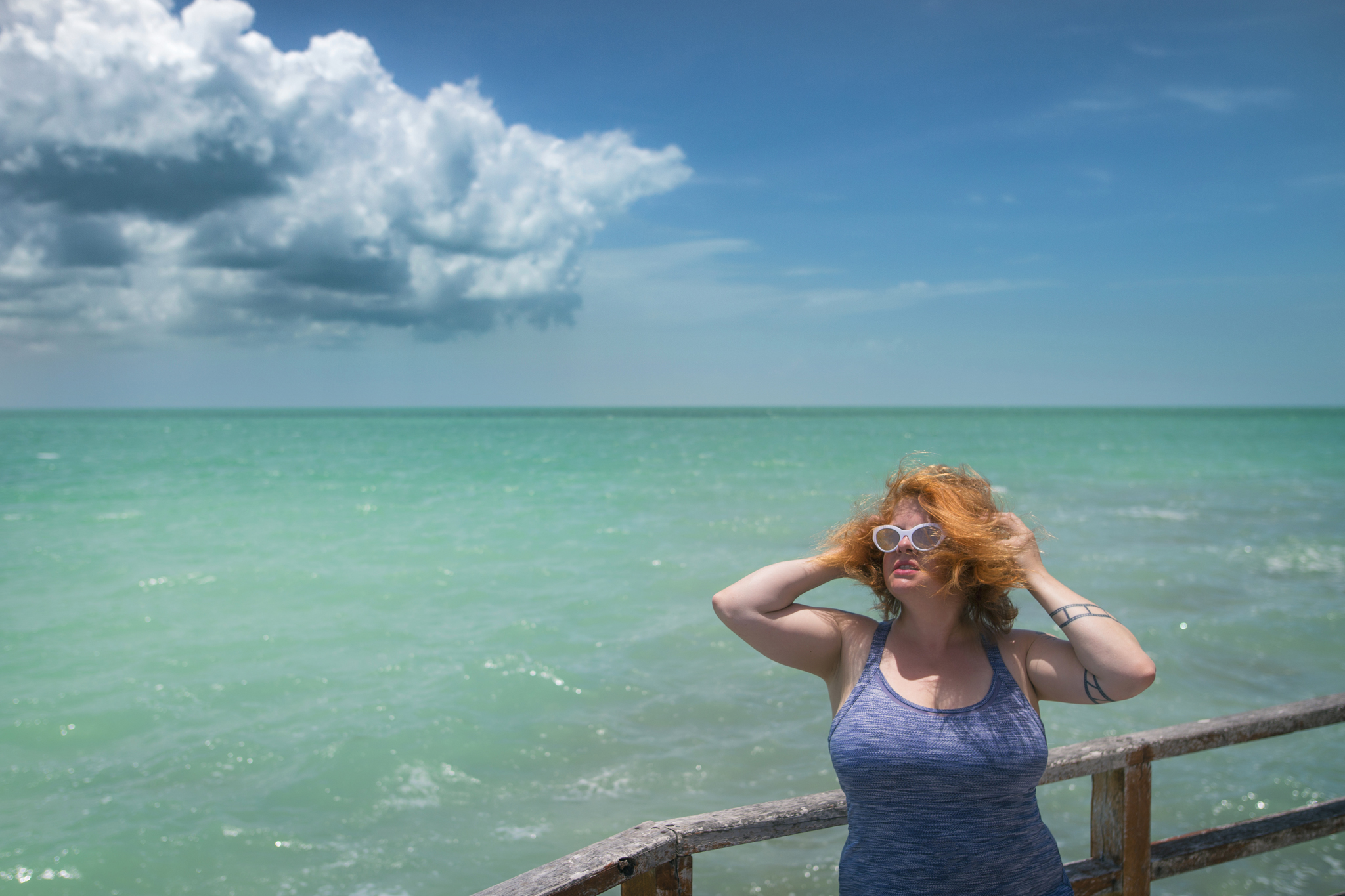 our lunch spot in Calderitas - me being a dork