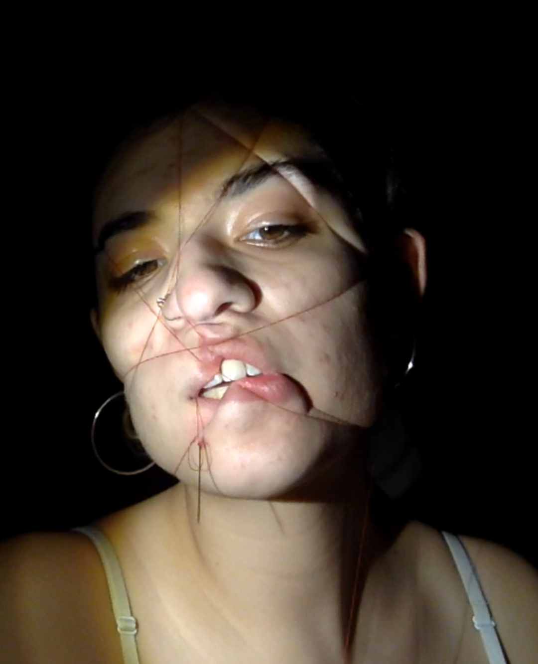 Still from recent footage, shown at "Muting as Manner," (April 4th, 2018.)