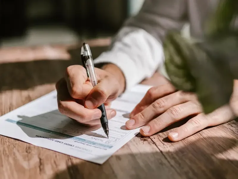 financial paperwork for purchasing a home