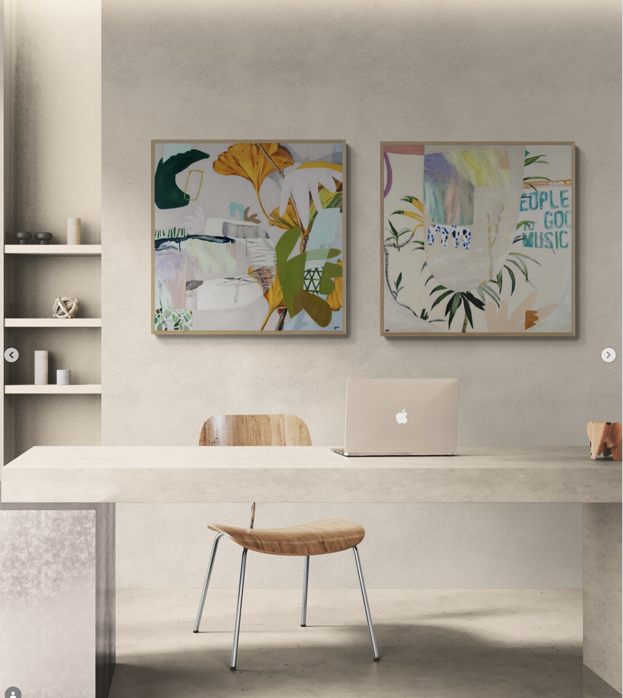Ginko Sinko + Nice People Listening To Good Music Framed Canvas / a perfect pair