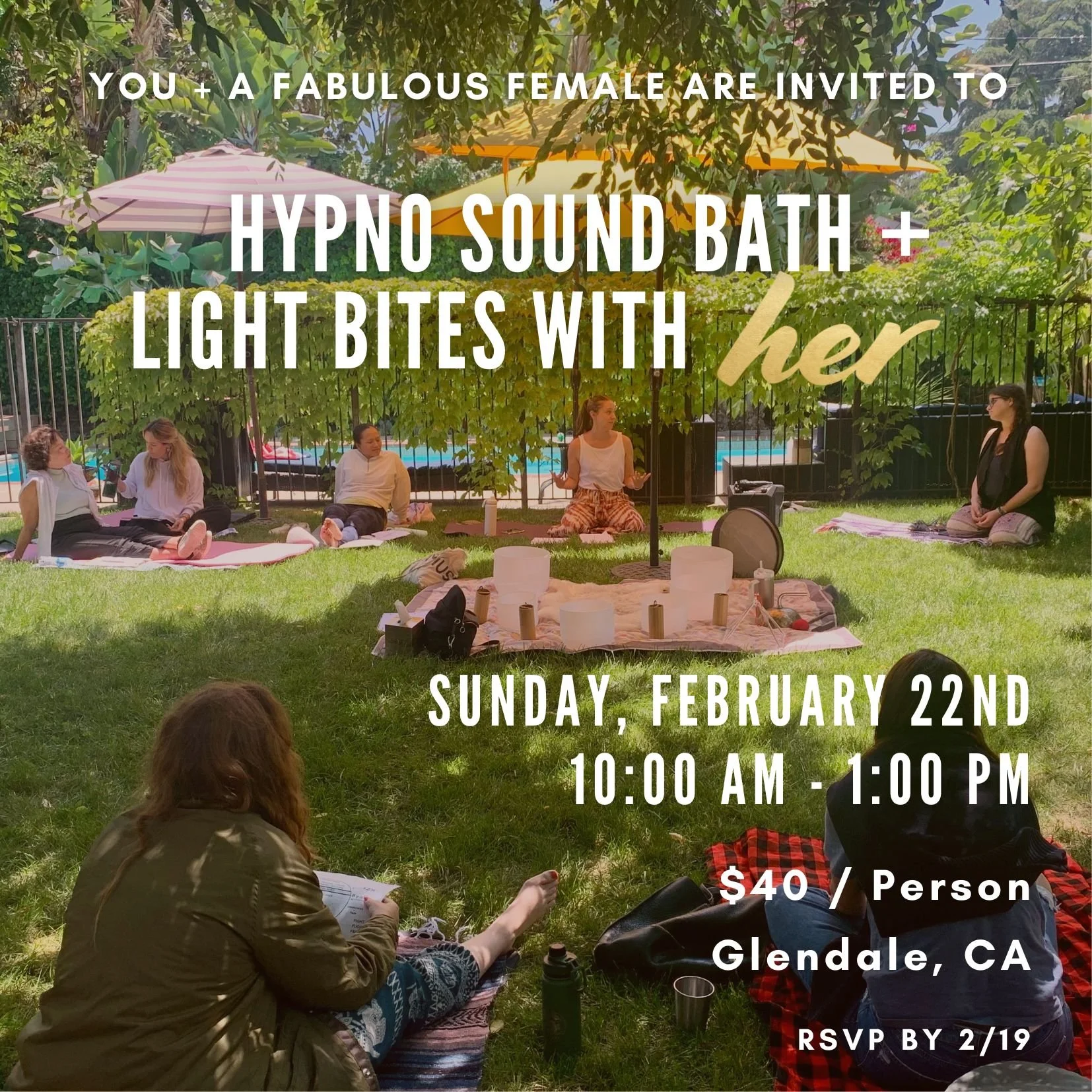 Hypno Sound Bath + Small Bites with HER