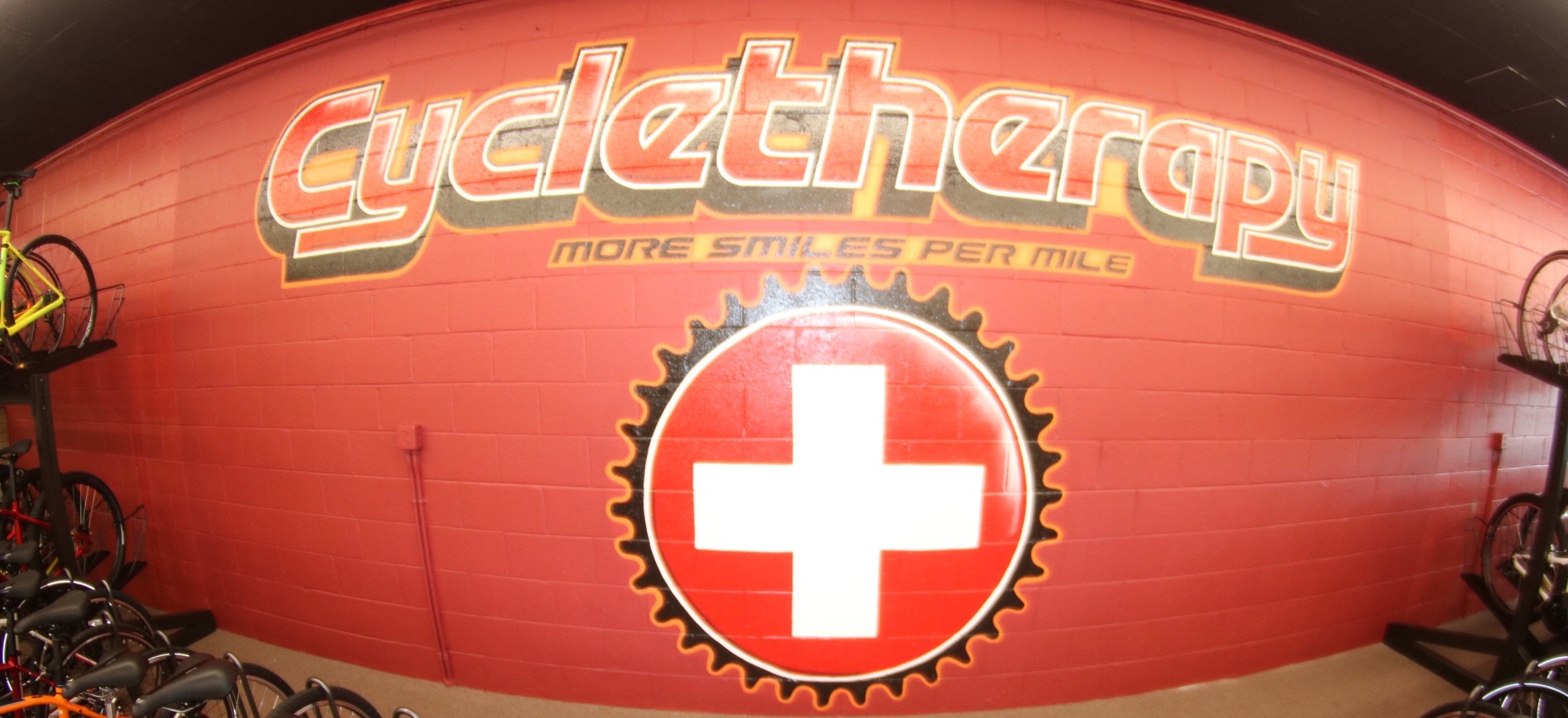 Cycletherapy logo mural time-laps 2017