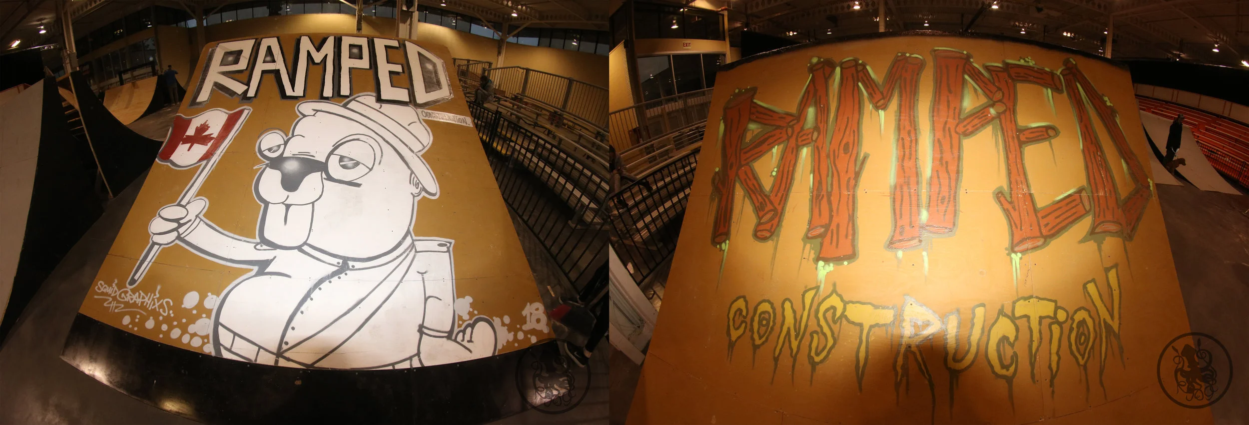 Ramped Construction Box Jump art for Toronto X-Jam BMX contest "Beaver Mountie" - March 1 2018