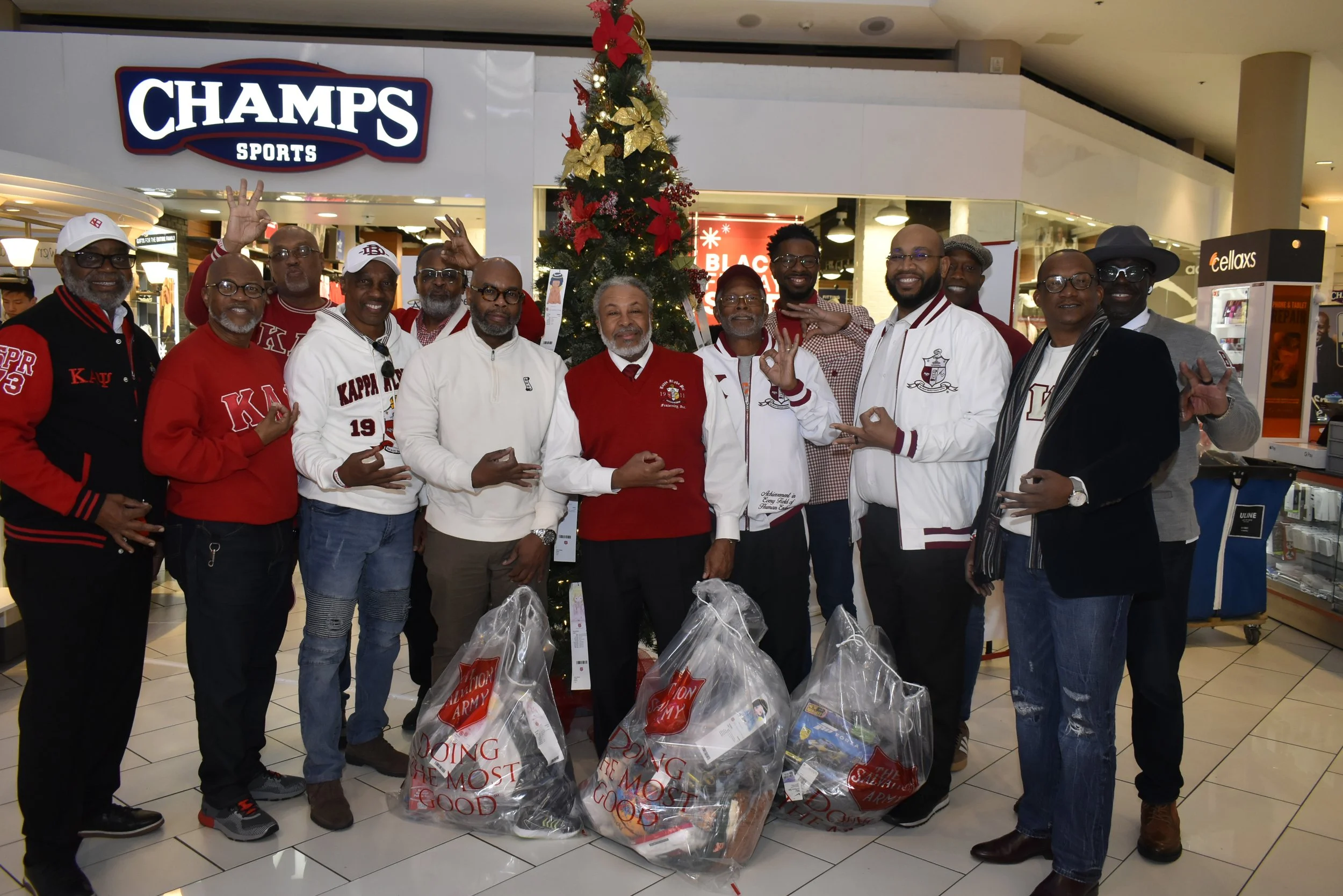 Birmingham Alumni Nupes donating to Salvation Army Angel Tree