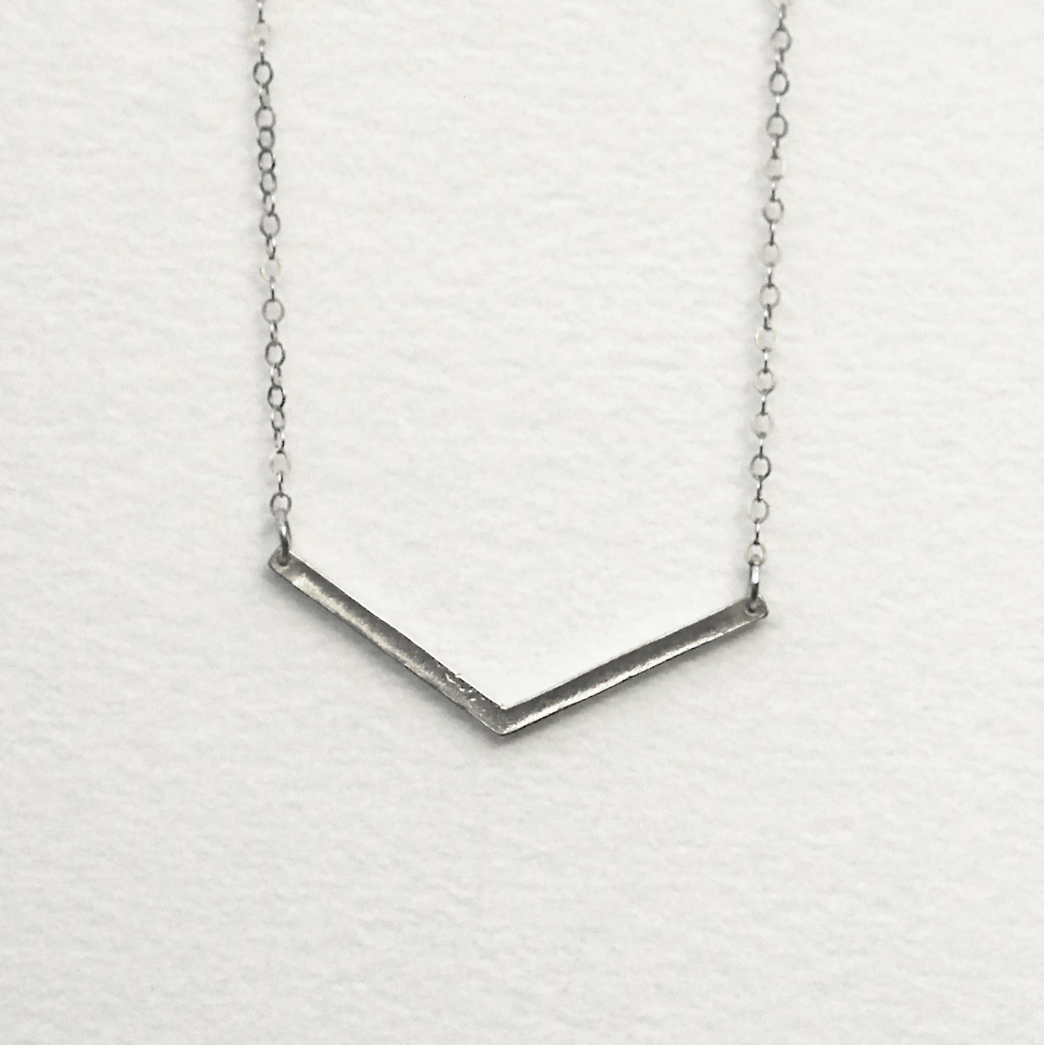 sterling silver v necklace — S. Rose Designs
