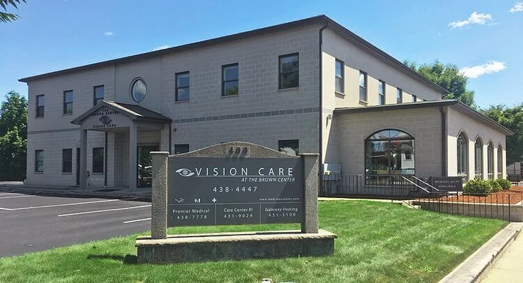 Exterior view of the building of Vision Care at the Brown Center in East Providence, Rhode Island