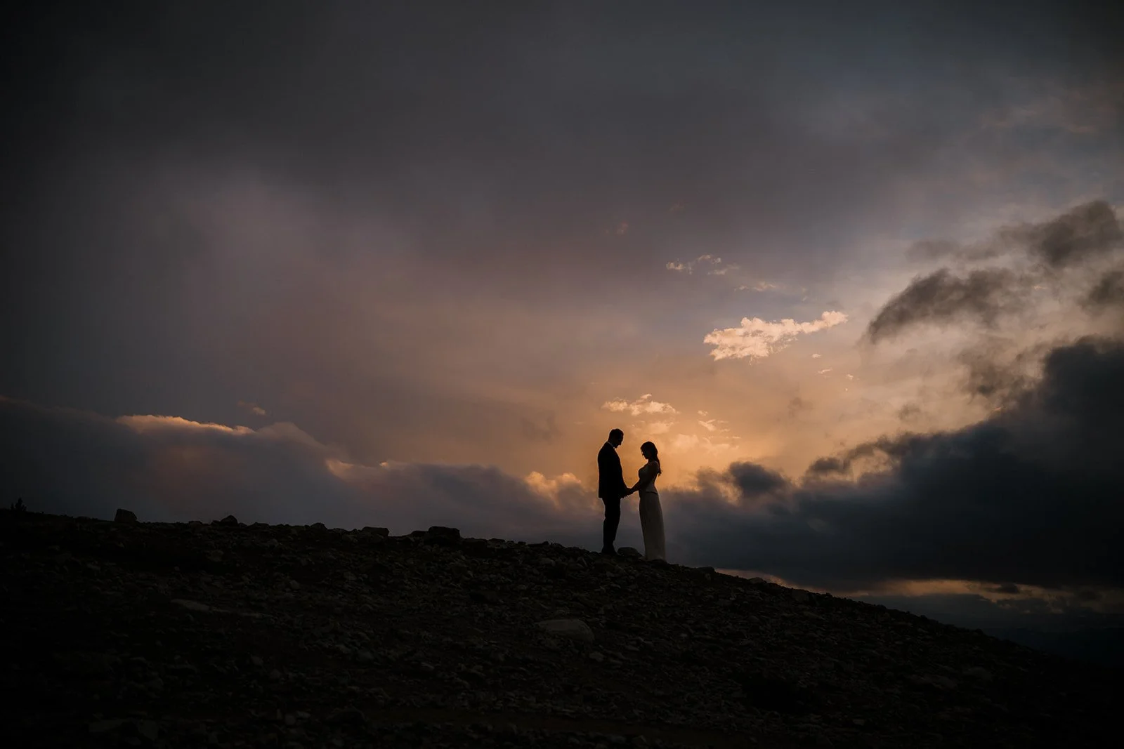 A couple renewing their wedding vows in Whistler BC