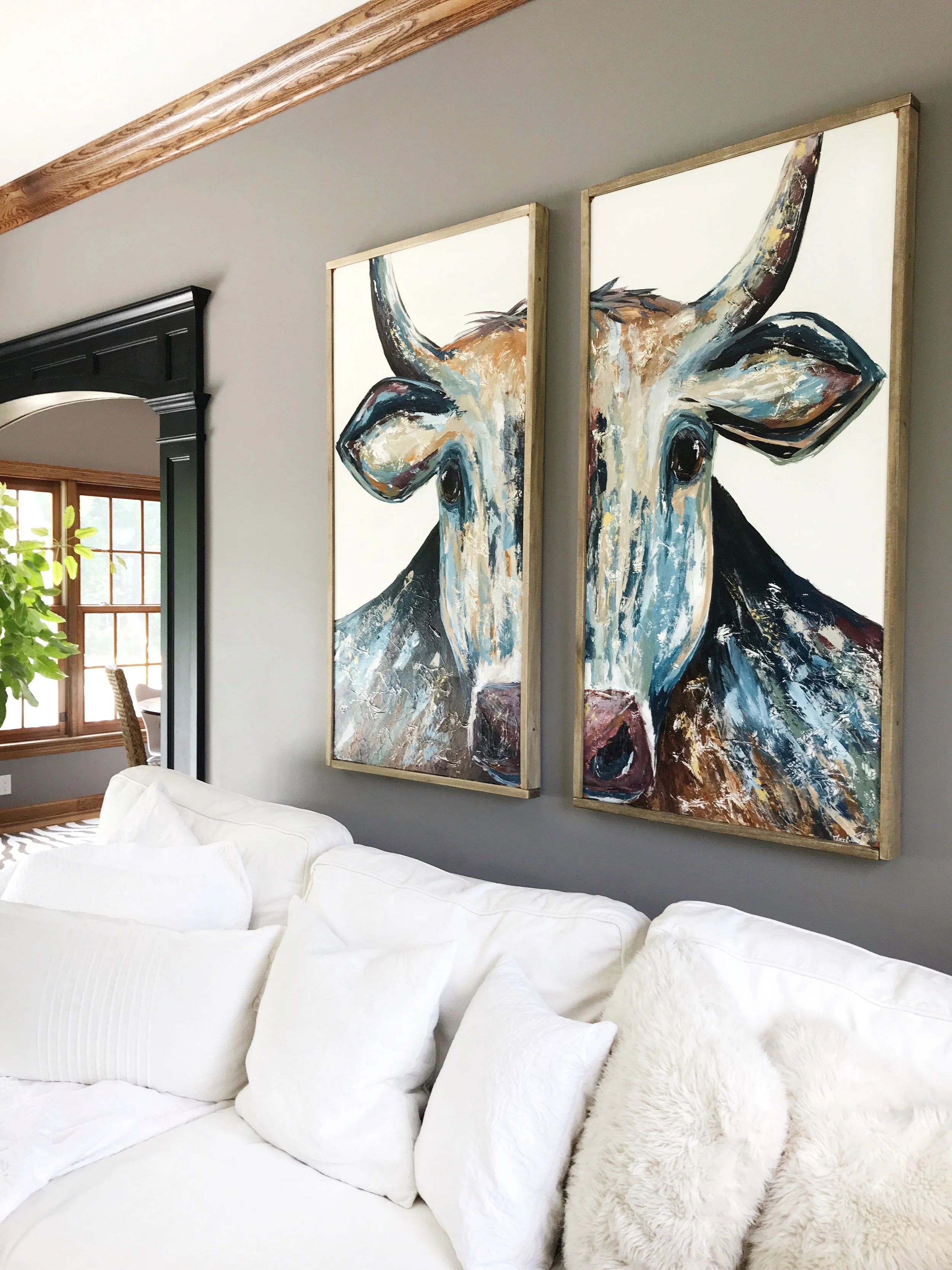 abstract cow art