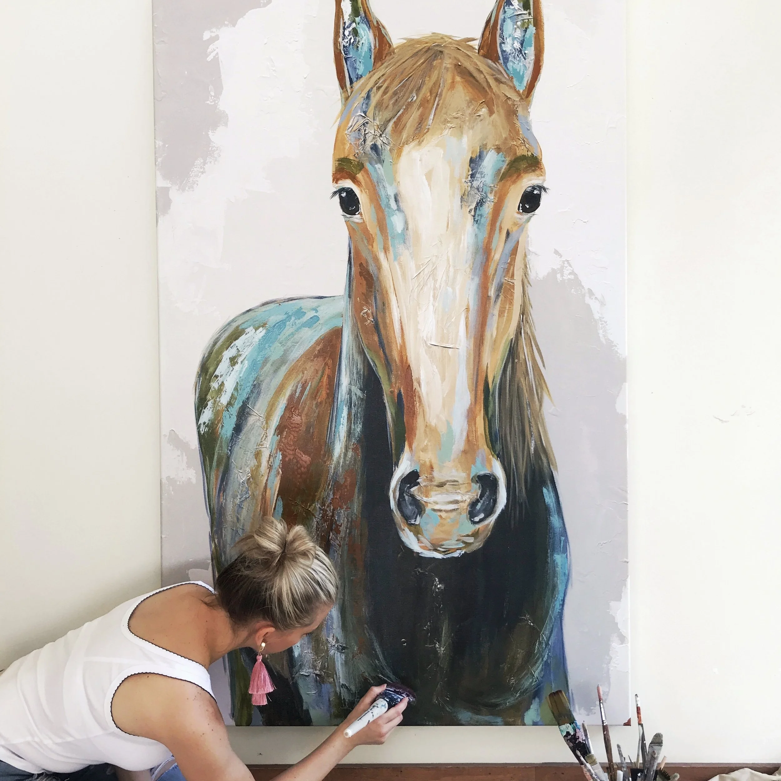 abstract horse painting
