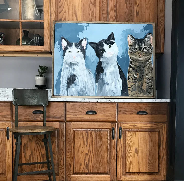Pet portrait cat art (Copy)