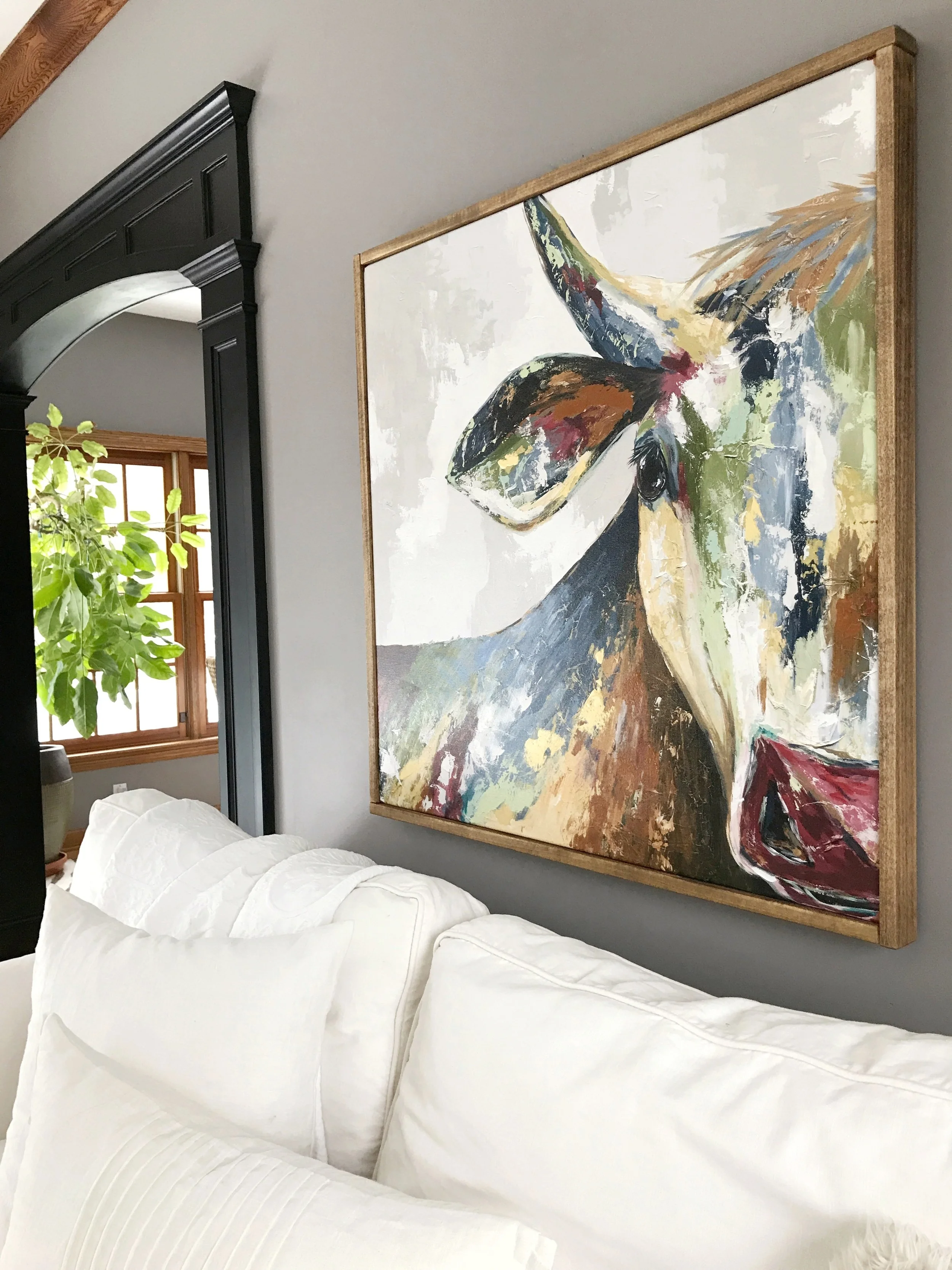 abstract cow art