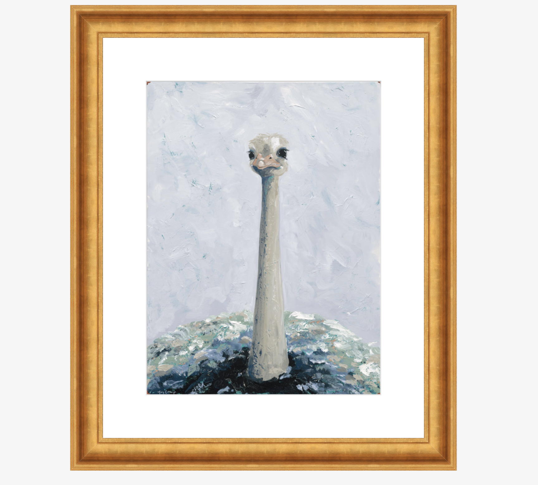 beautiful abstract ostrich painting rhea (Copy)