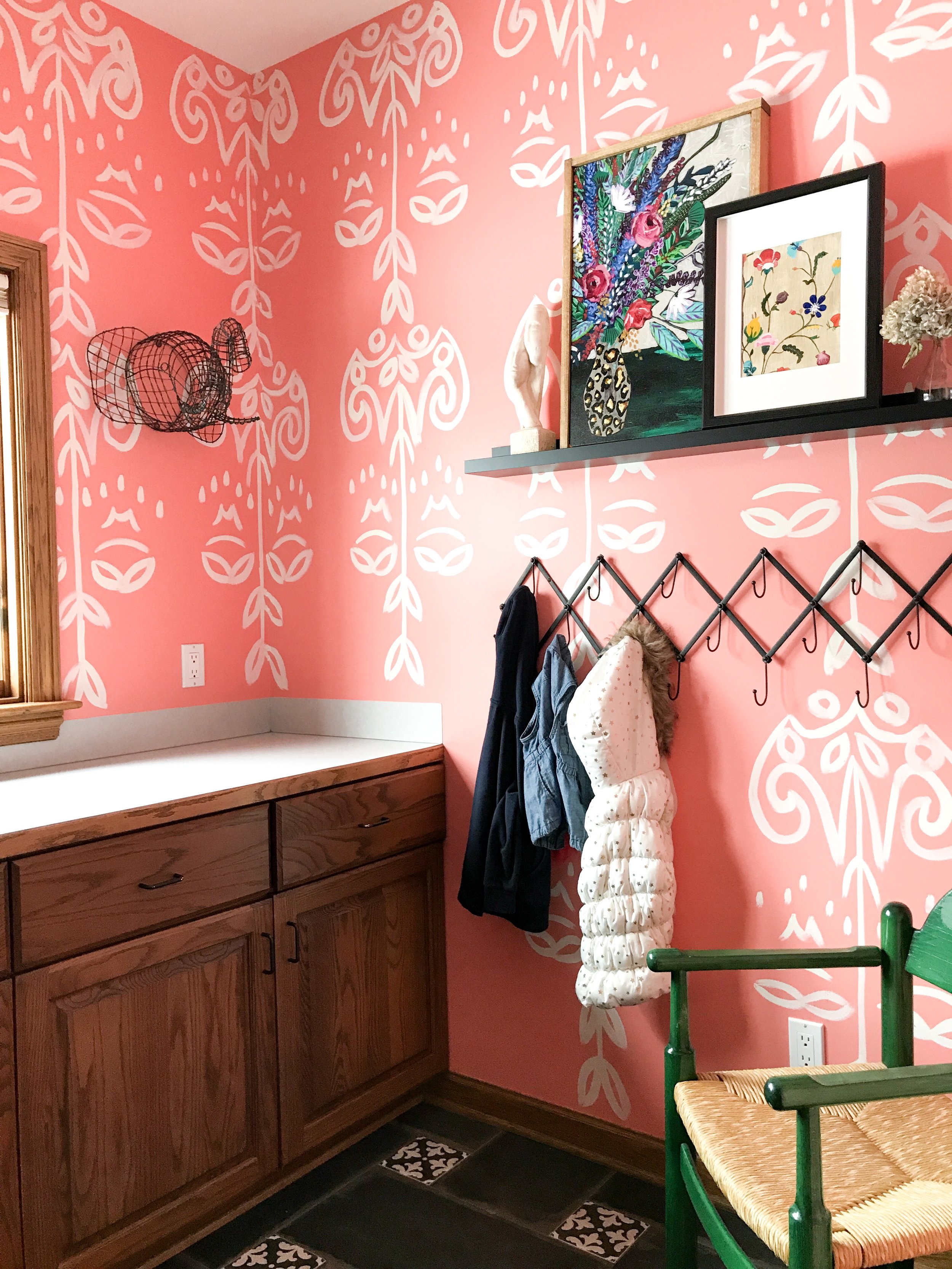 laundry room wallpaper — An artist's blog about art, wallpaper, decor  (especially how to design around oak wood), margaritas and everything  you've ever wanted to read. — COPPER CORNERS