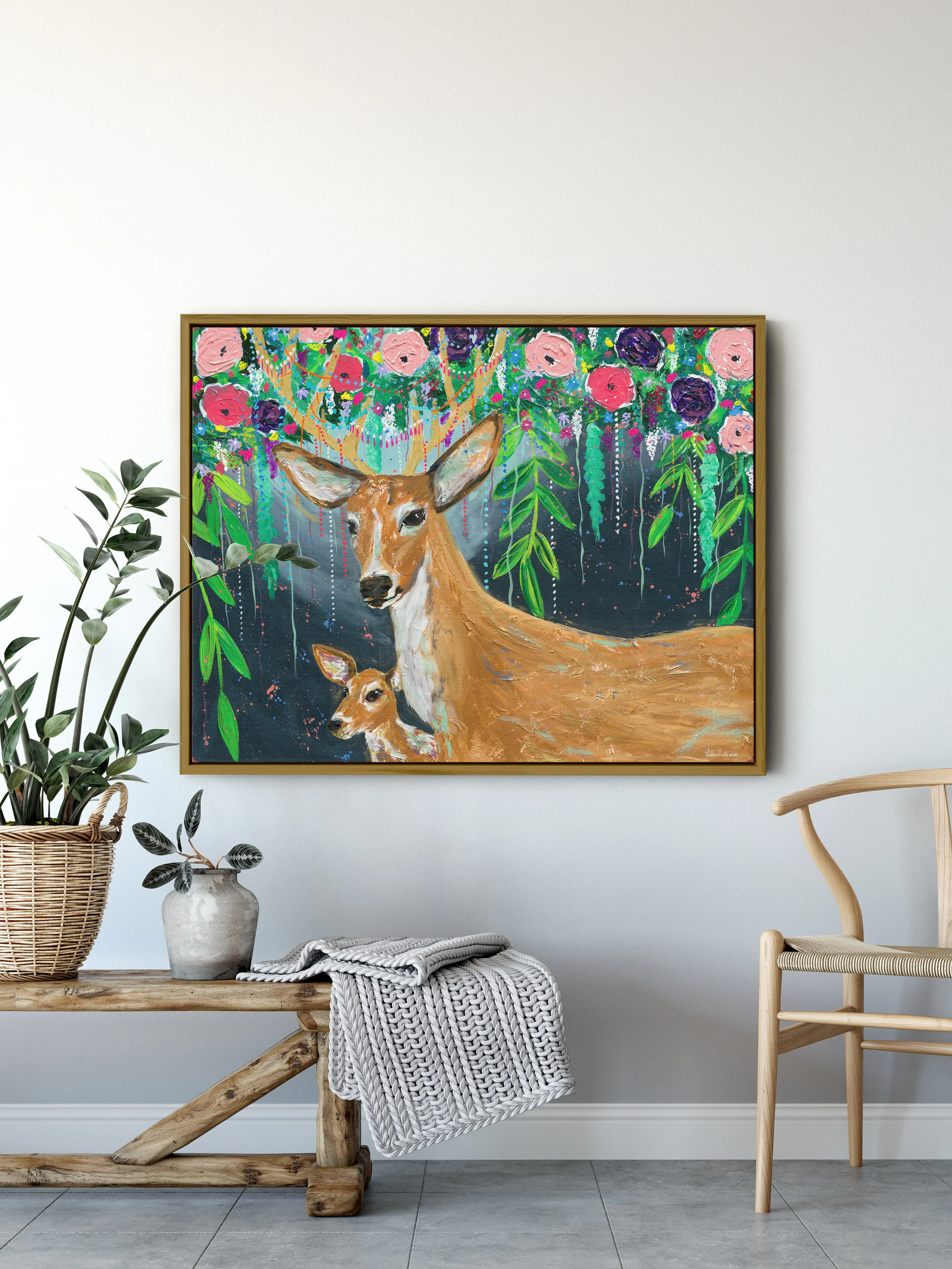abstract deer flower art (Copy)