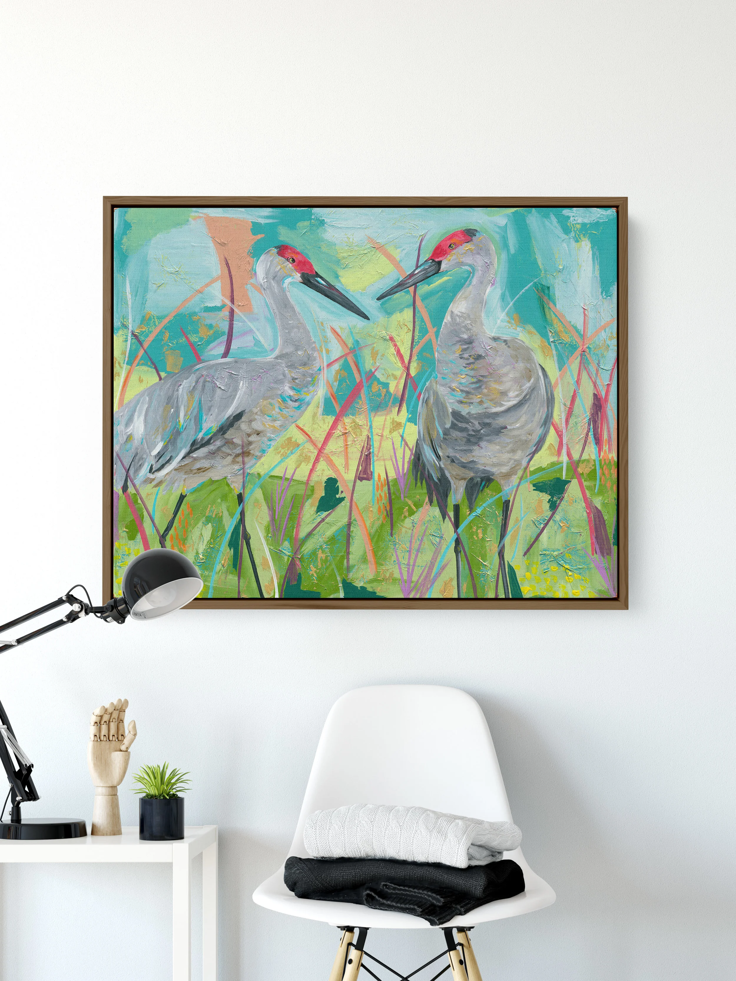 sandhill crane art painting