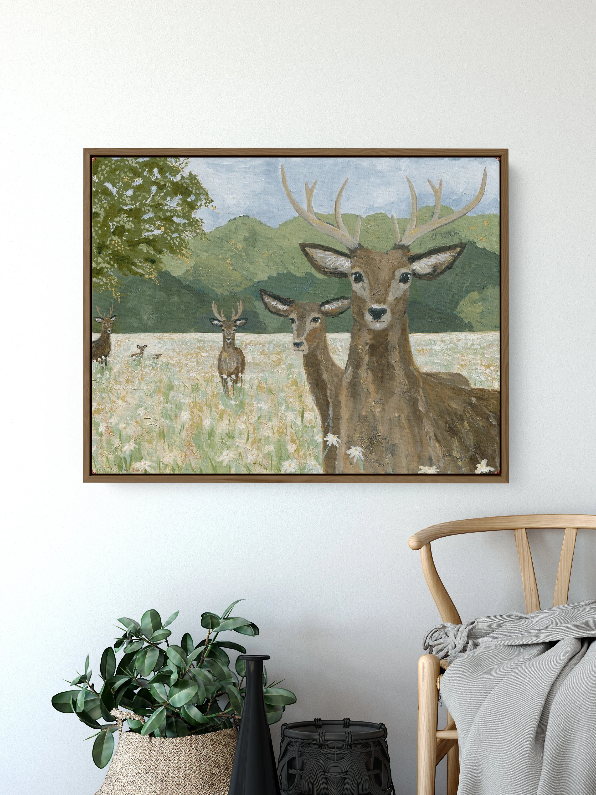 deer art boy bedroom art