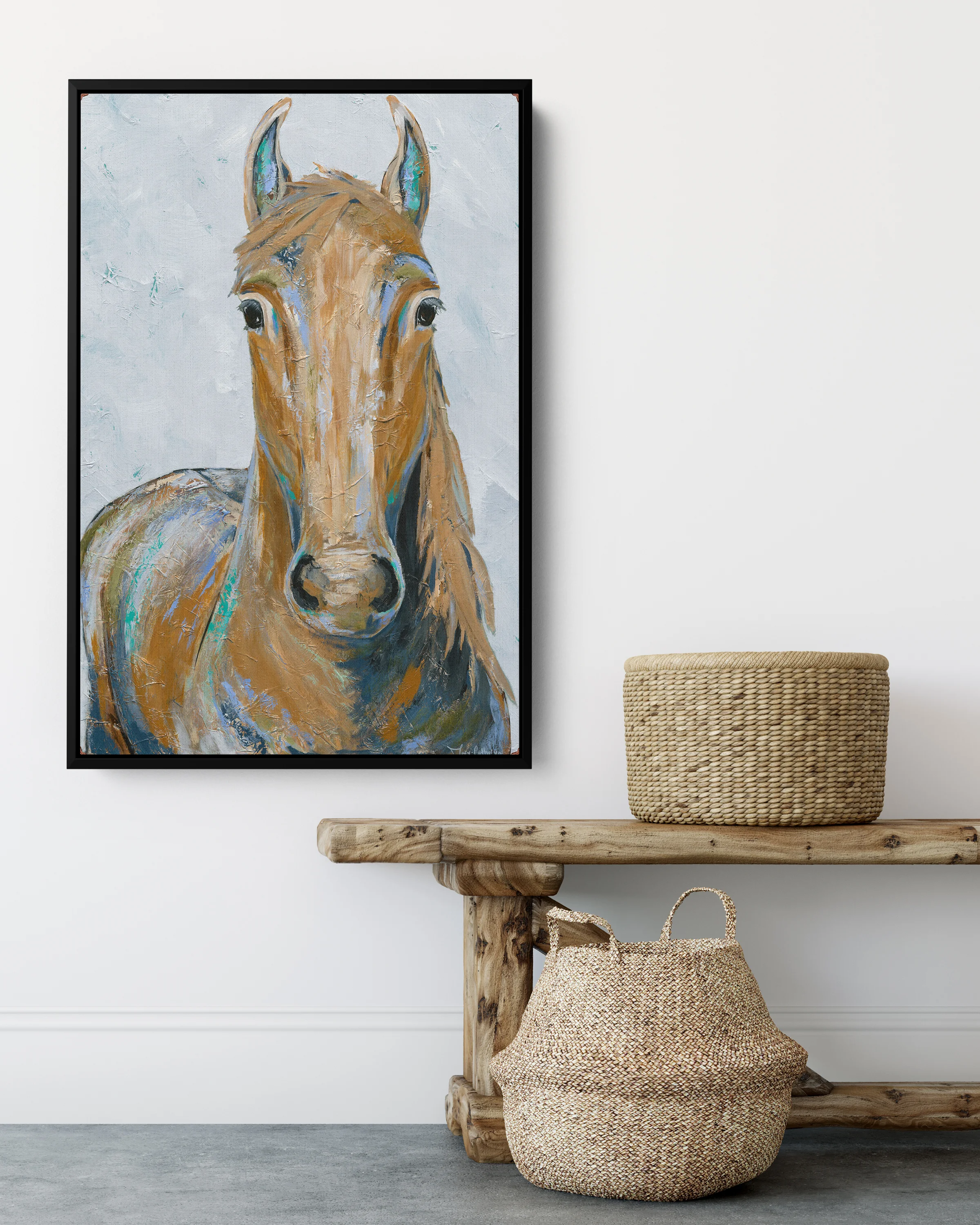 Abstract horse farmhouse art