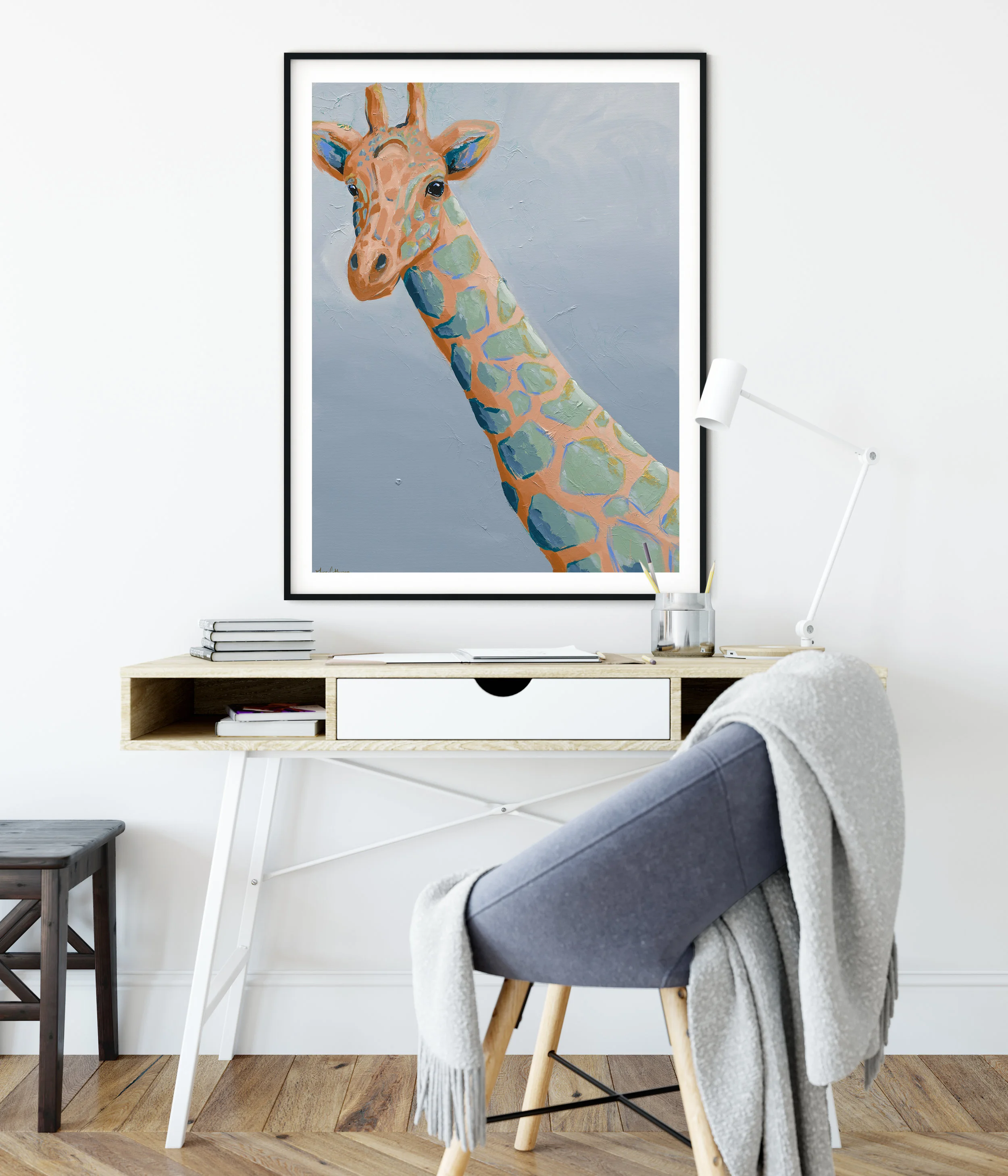 giraffe painting artwork