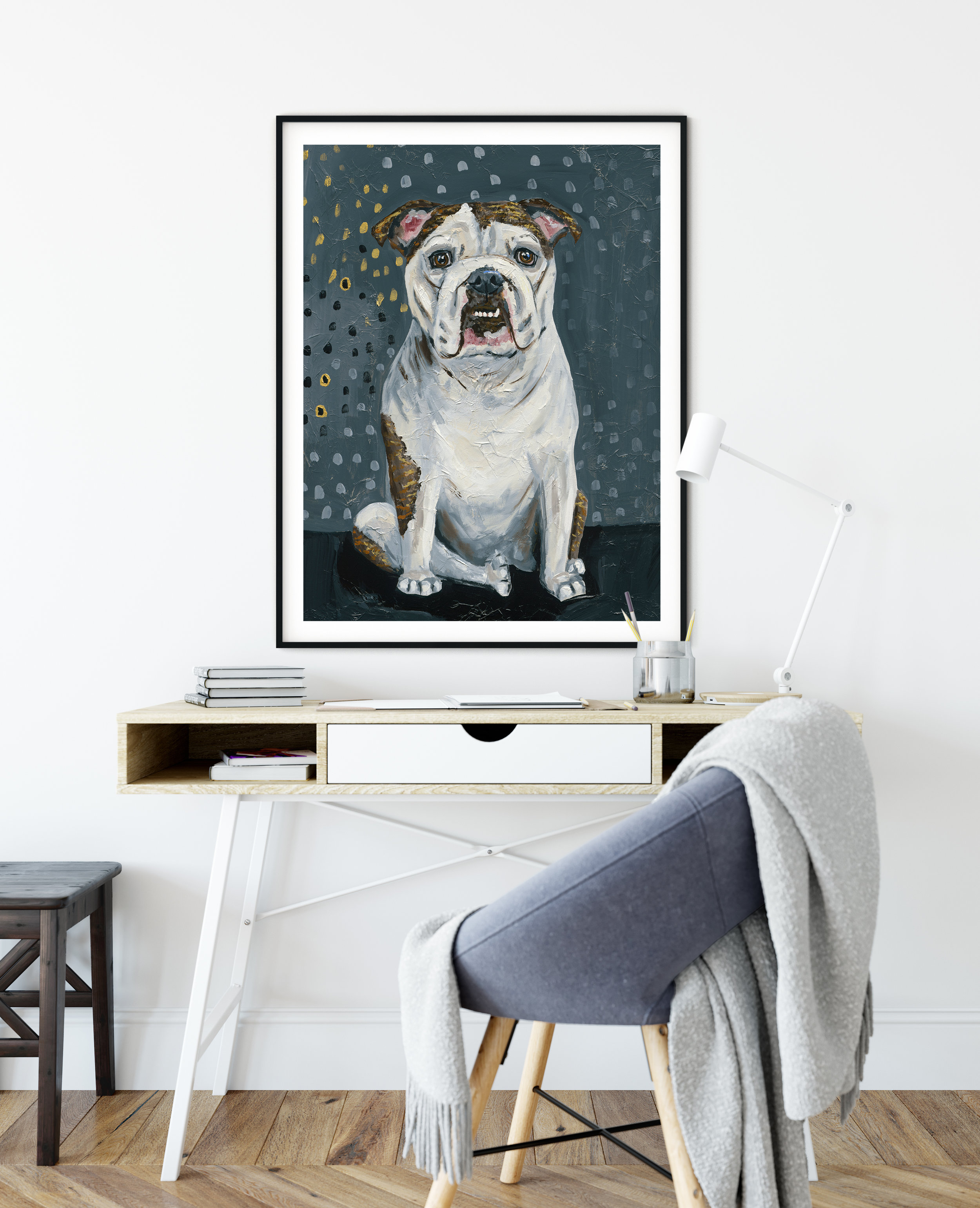 bulldog painting art (Copy)