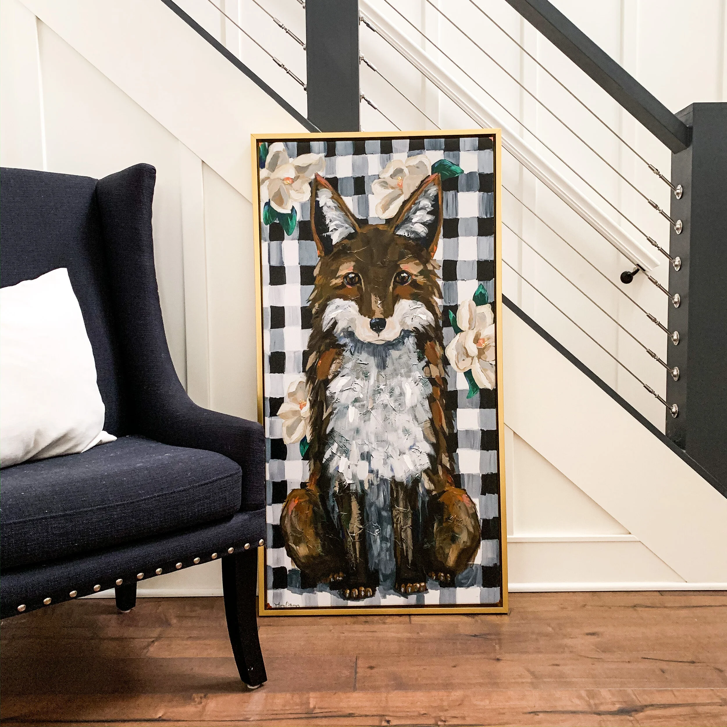 Fox entryway nursery art