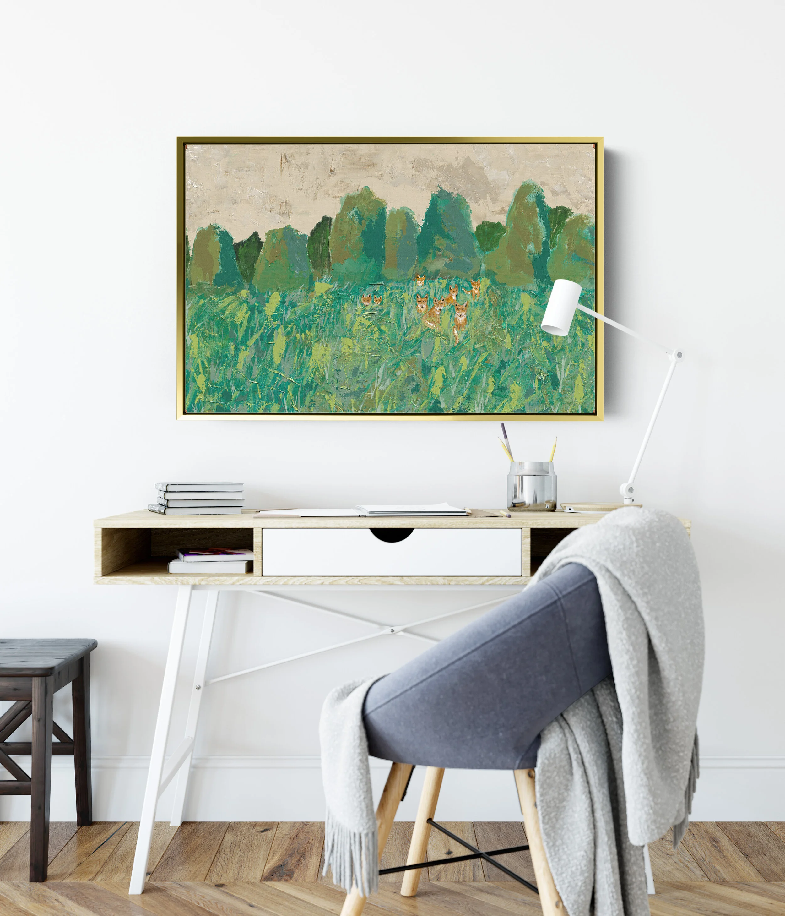 Green fox art