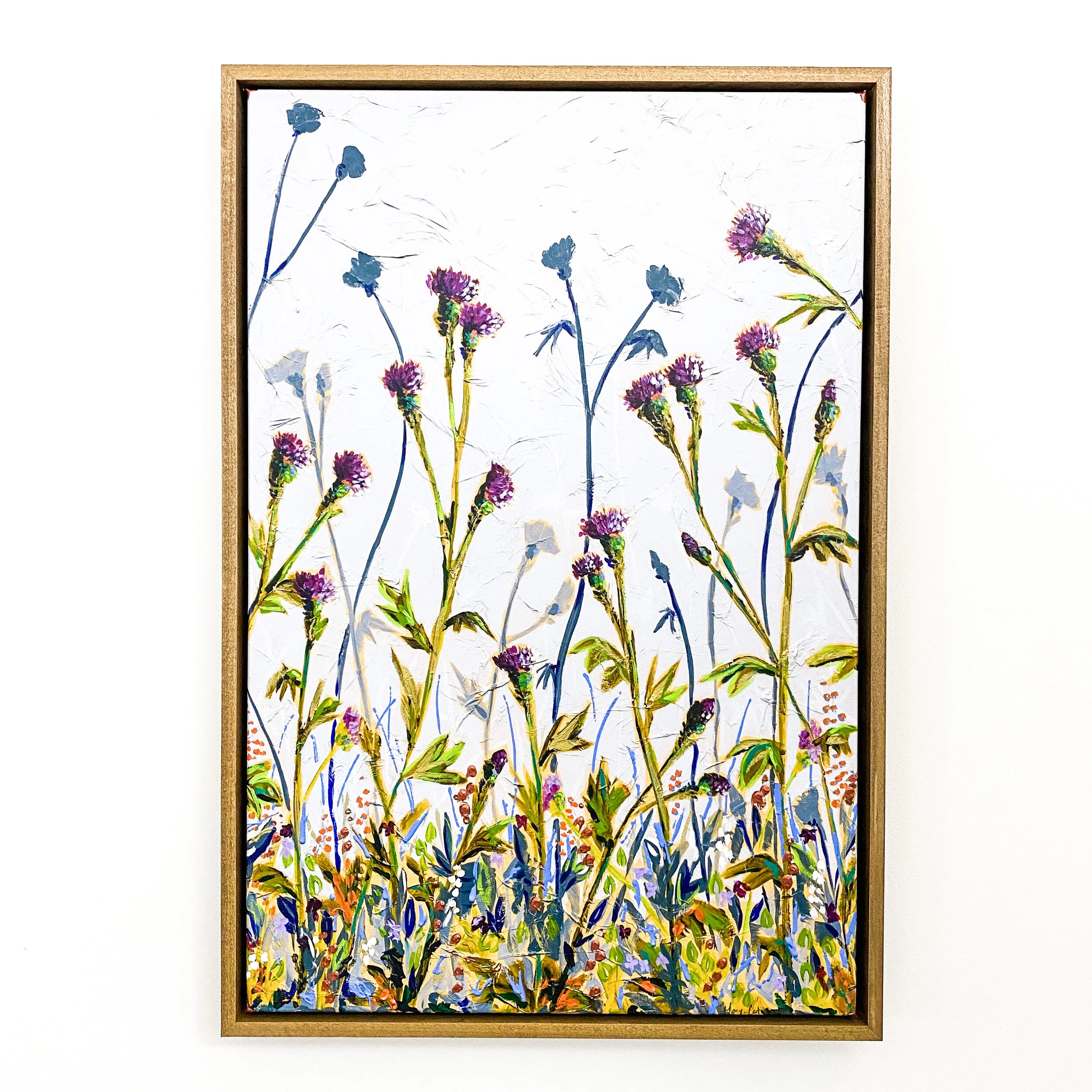 abstract wildflower painting