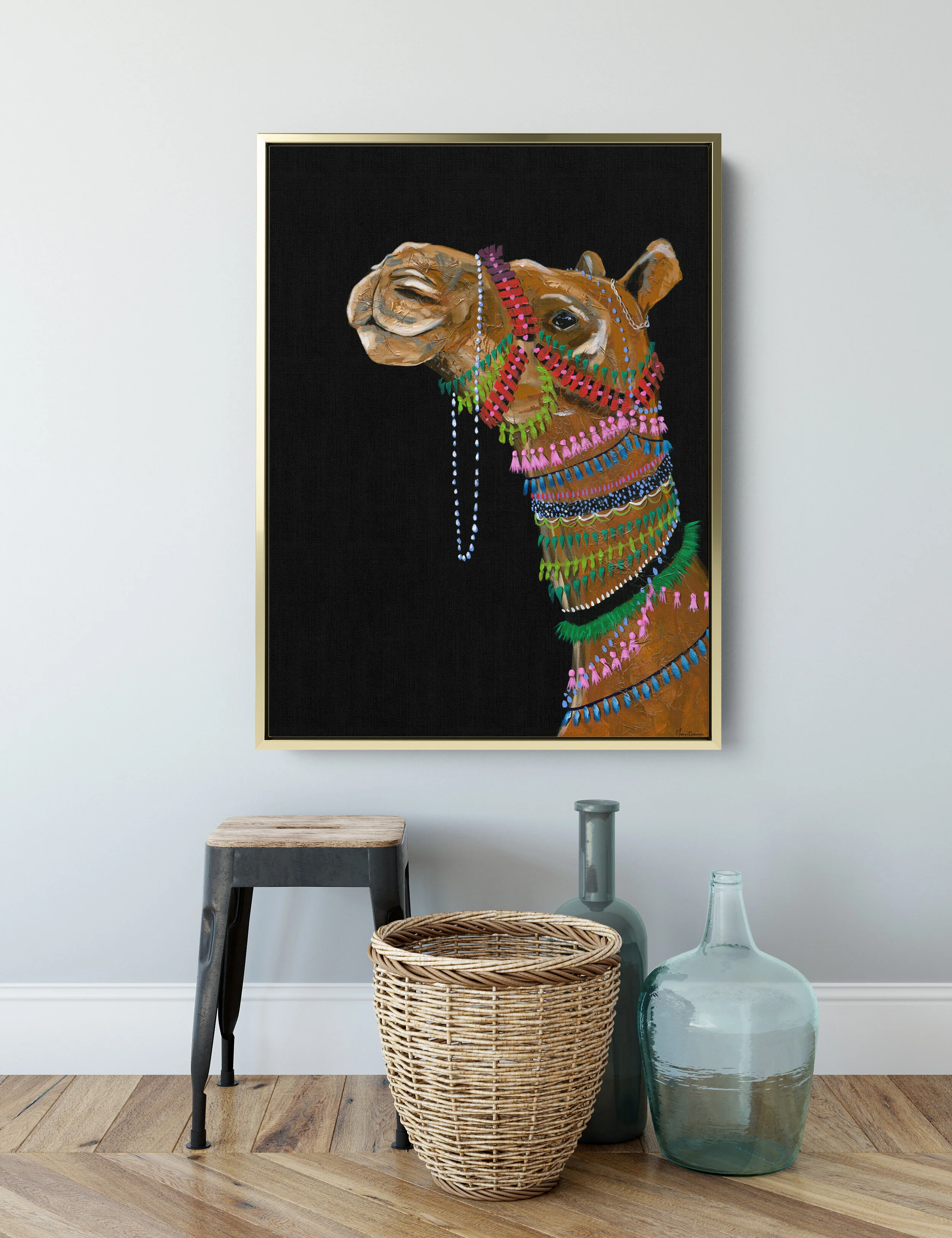 Vibrant Bold Contrast Camel Art