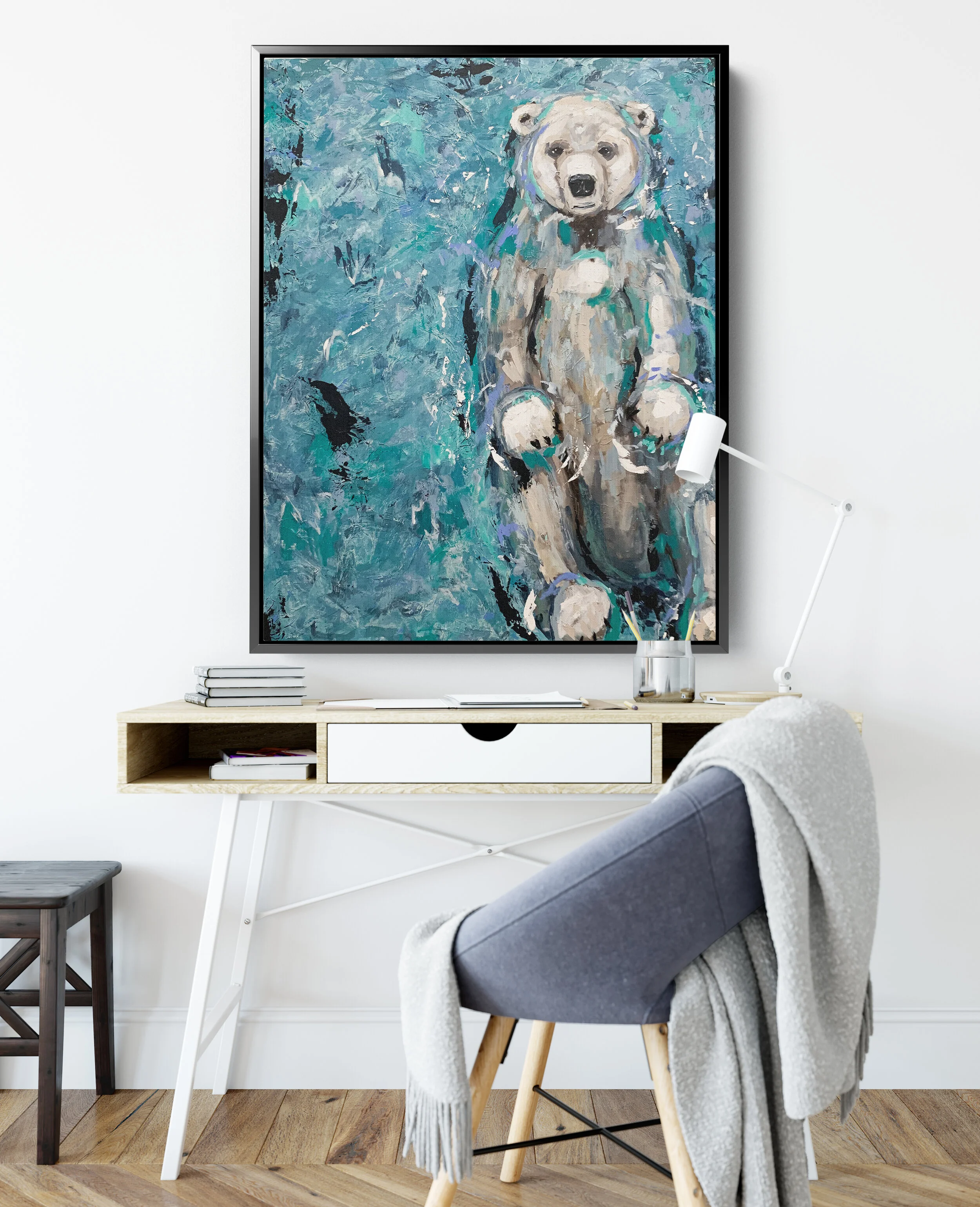 blue polar bear art (Copy)