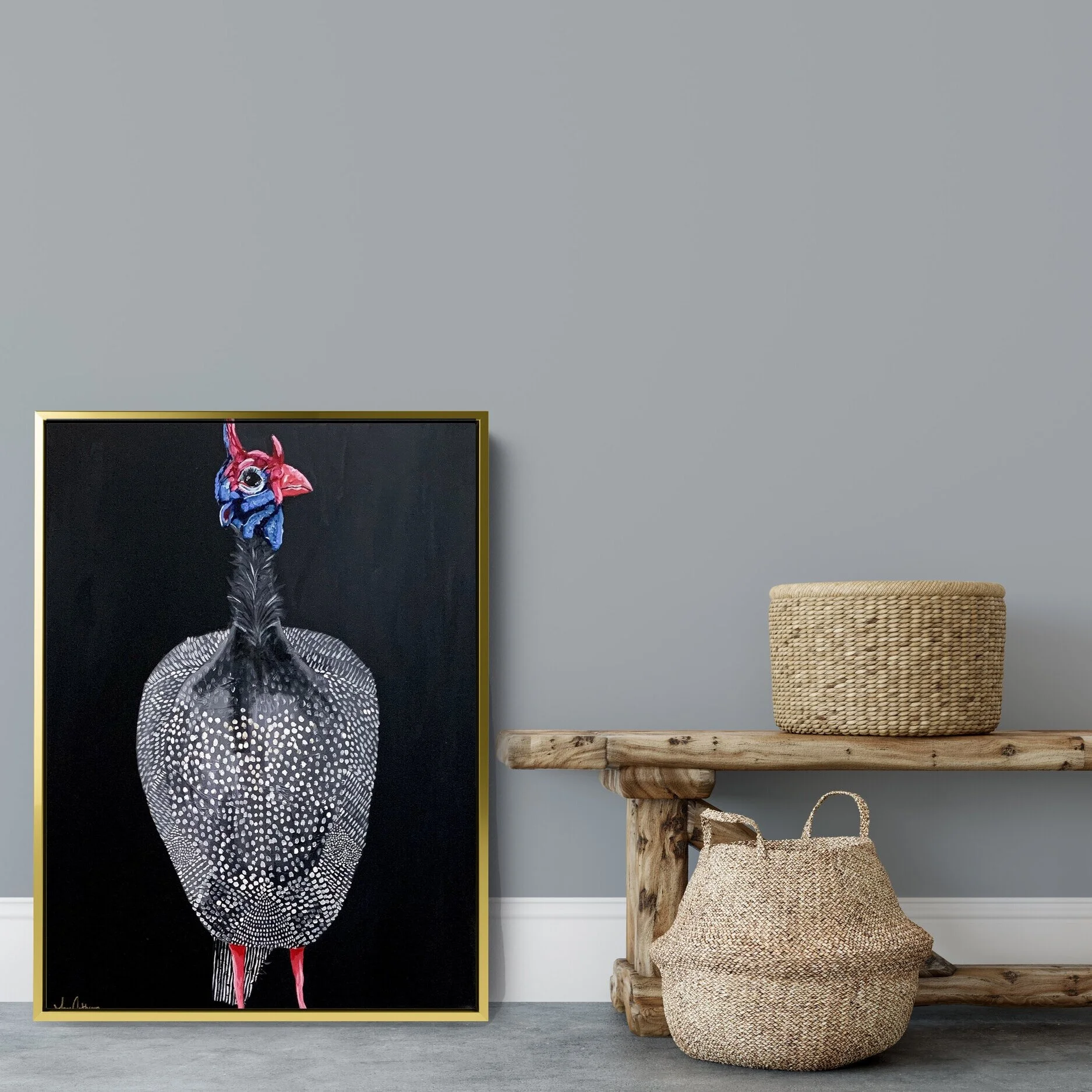 Elegant Bold Guinea Fowl art (Copy)