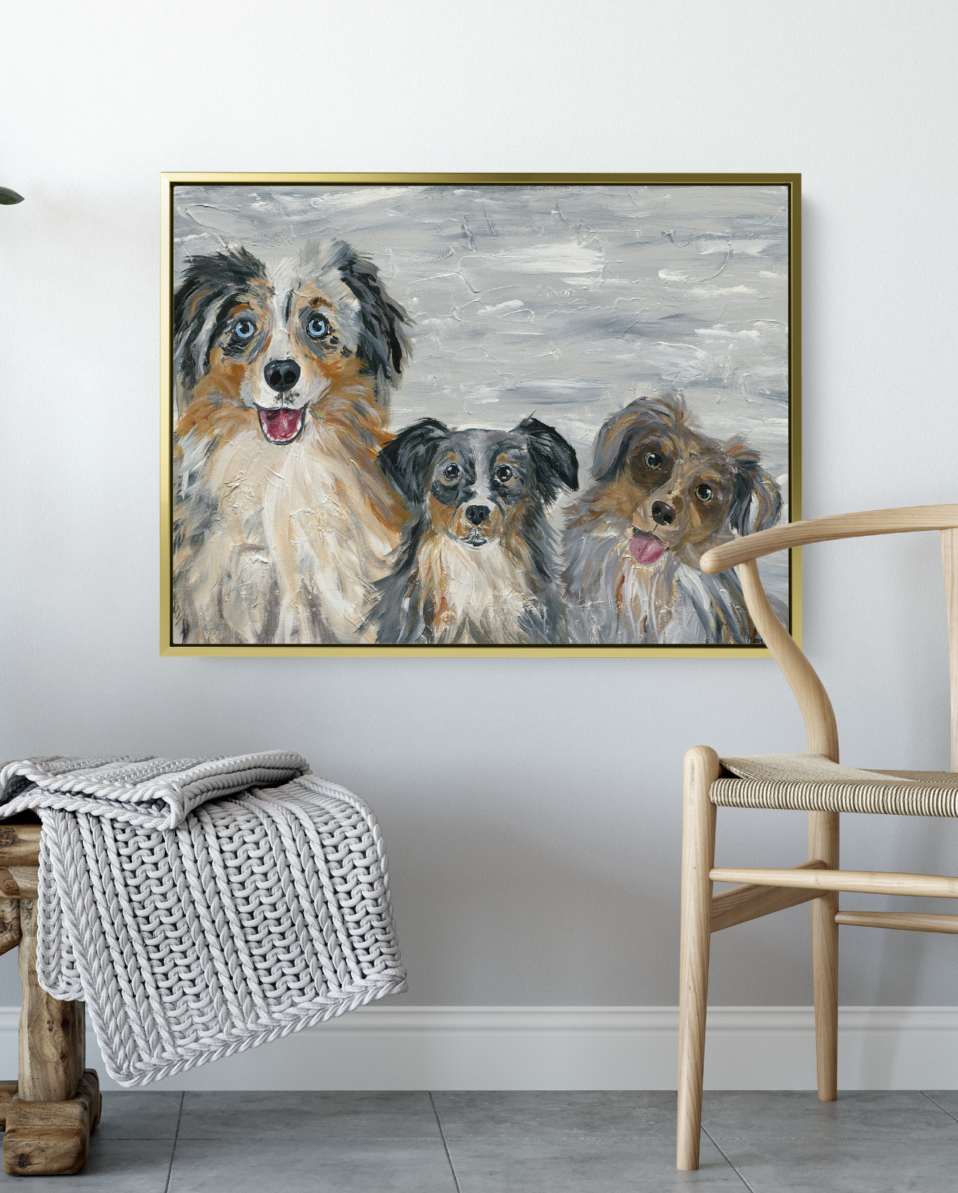 australian shepherd Aussie dog art