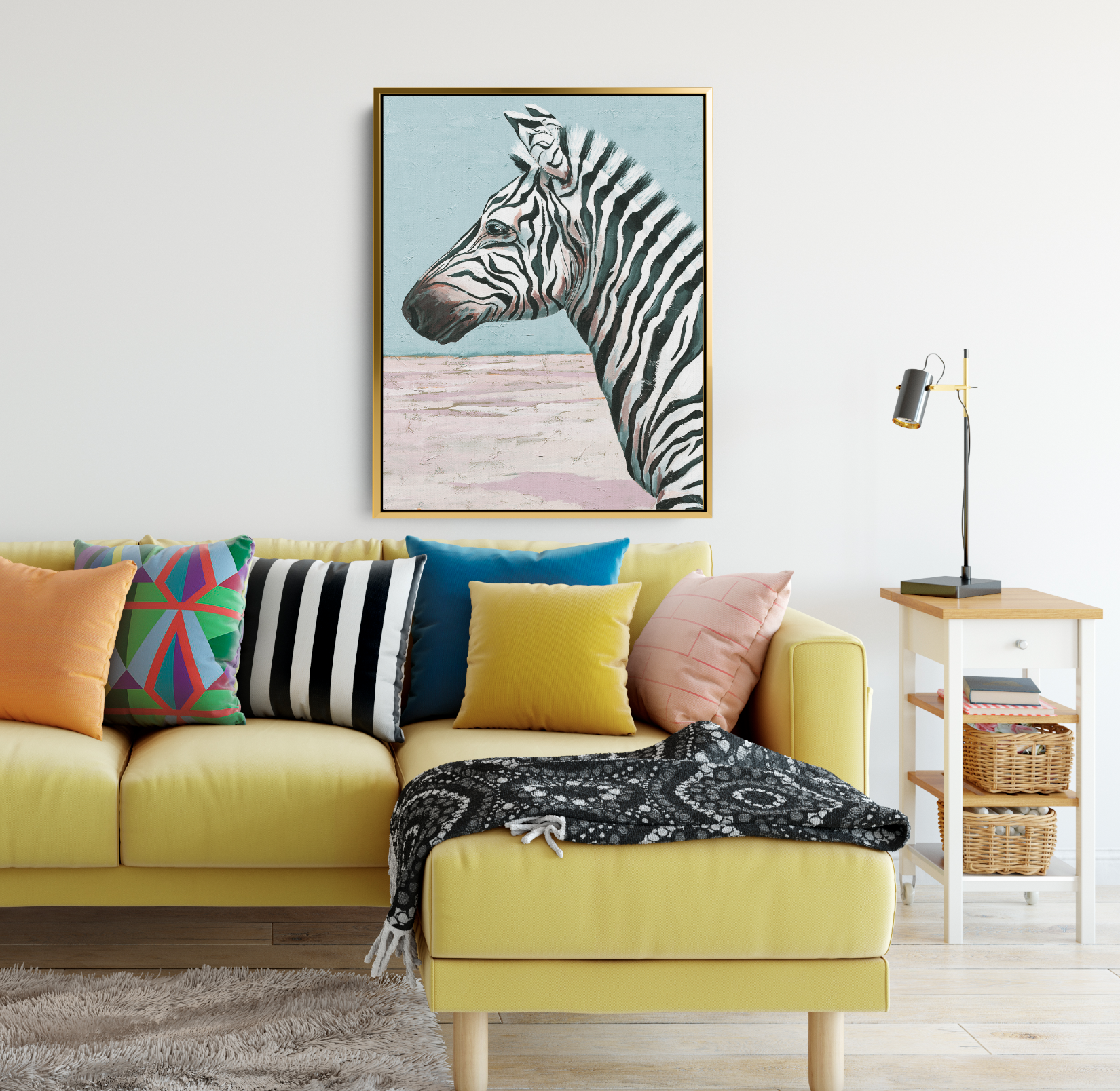 vibrant safari zebra art (Copy)