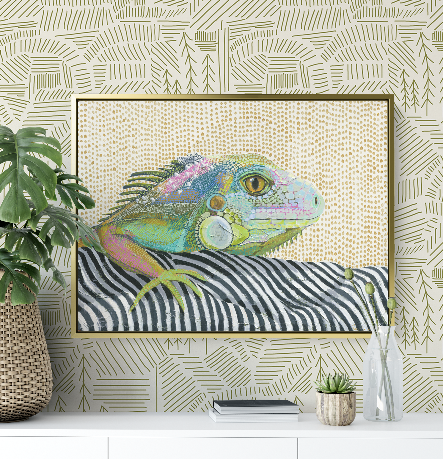 colorful iguana art pet (Copy)