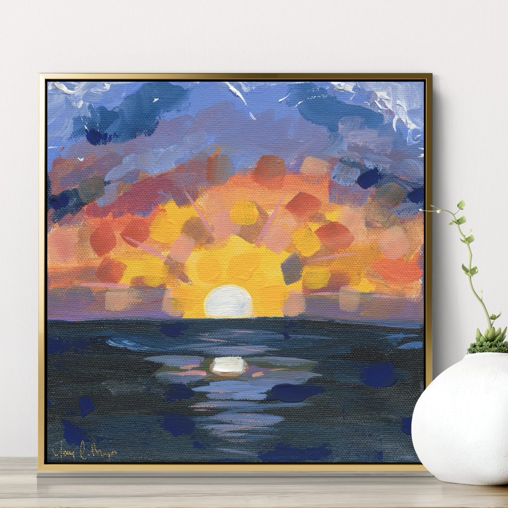 colorful sunset. art painting (Copy)