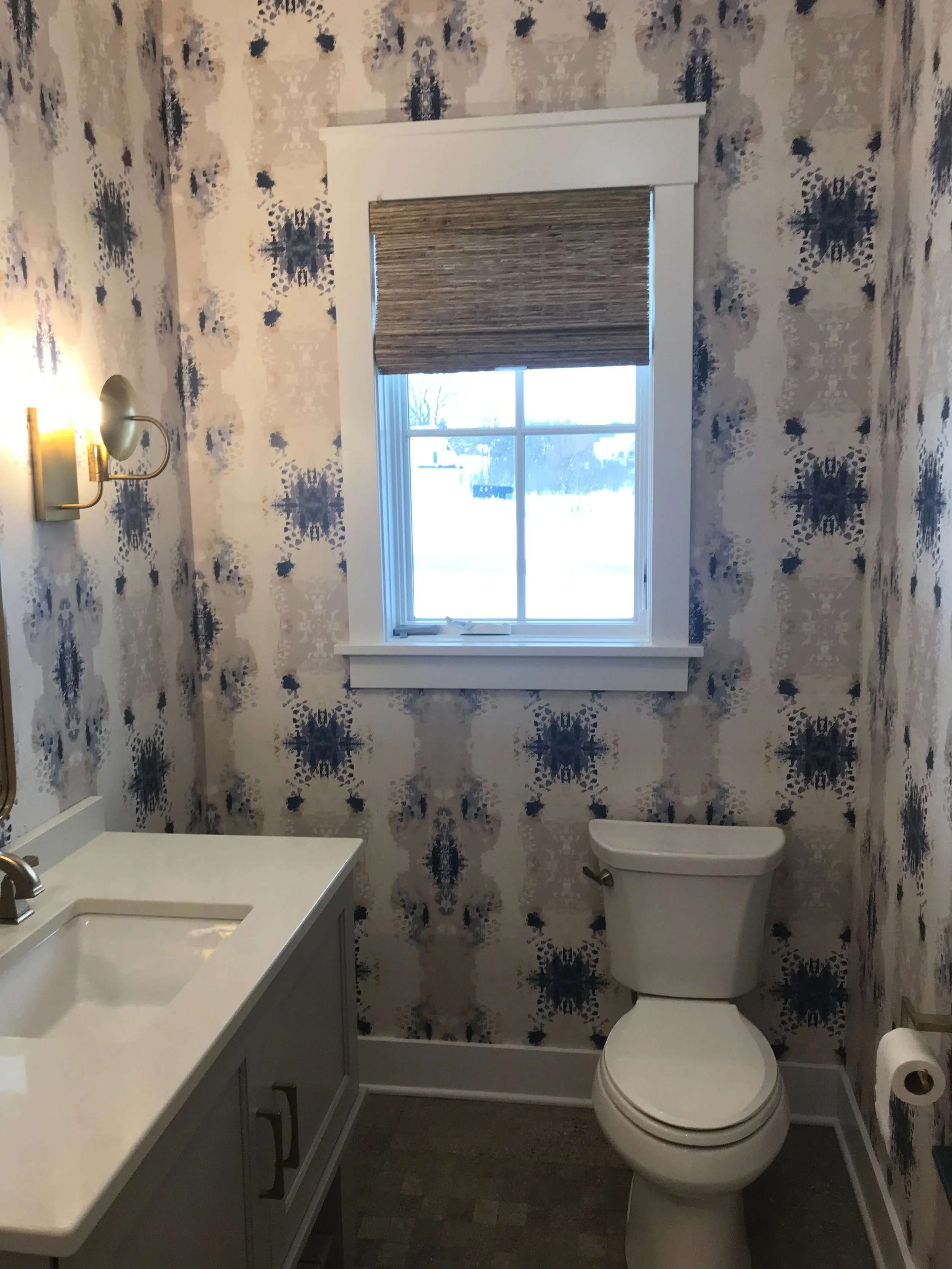 powder room wallpaper