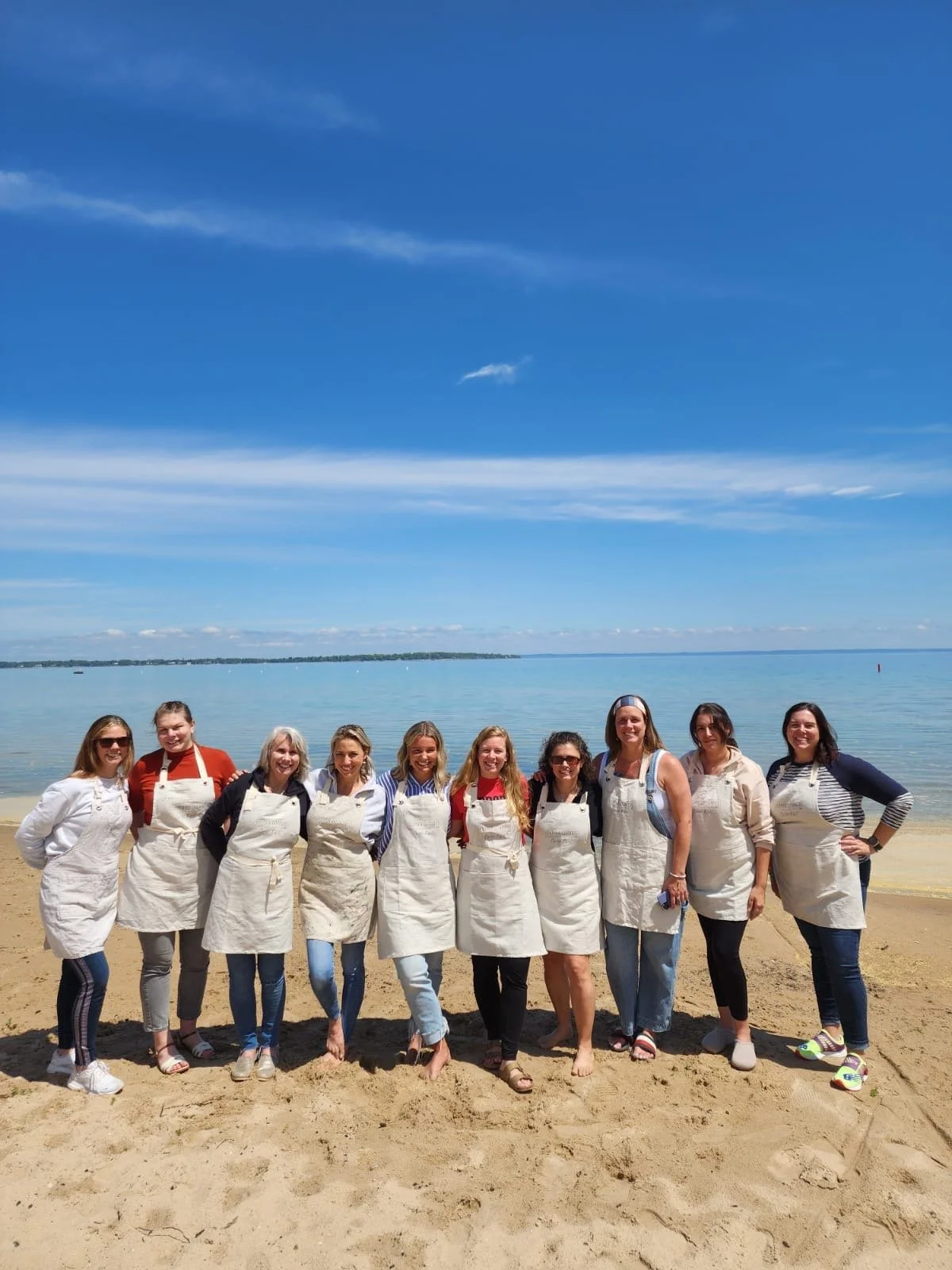 women's retreat beach and painting