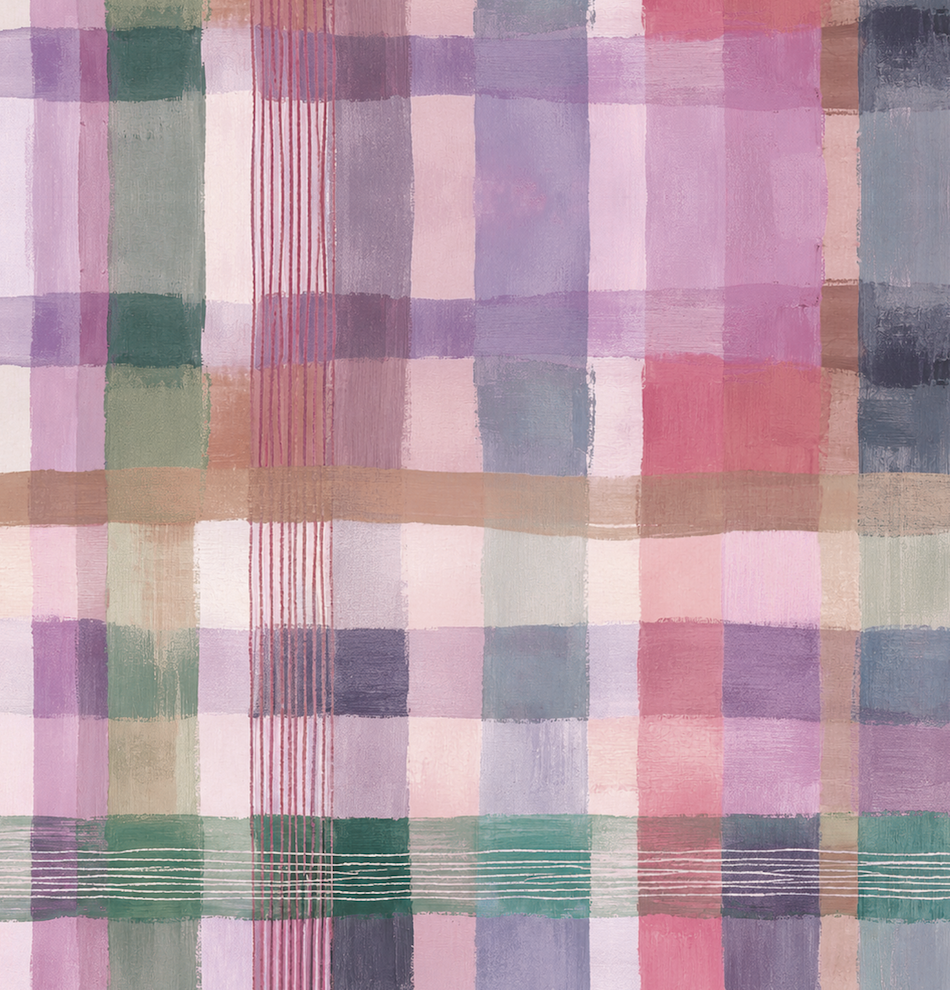pink and green plaid wallpaper