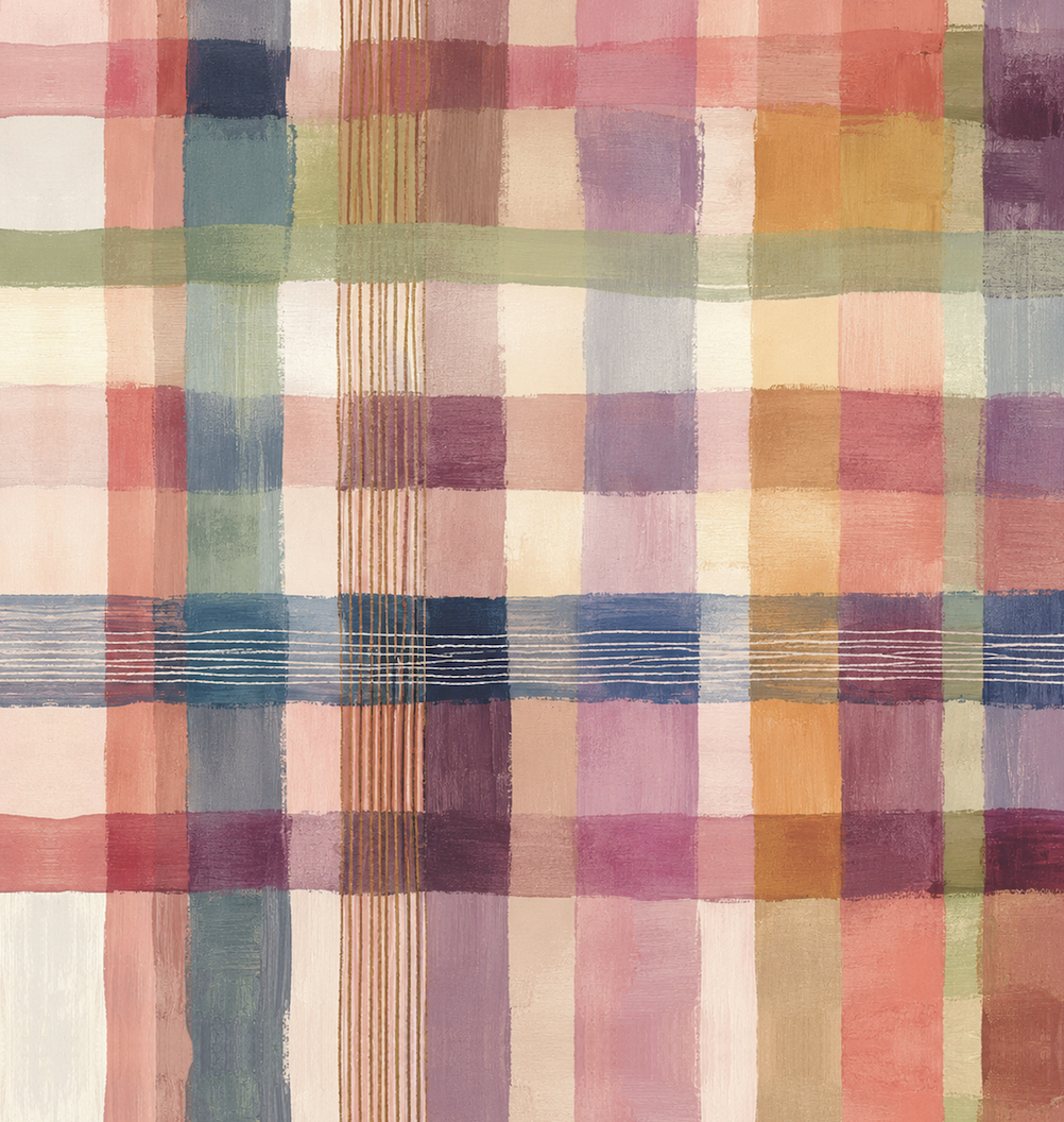 colorful plaid wallpaper watercolor
