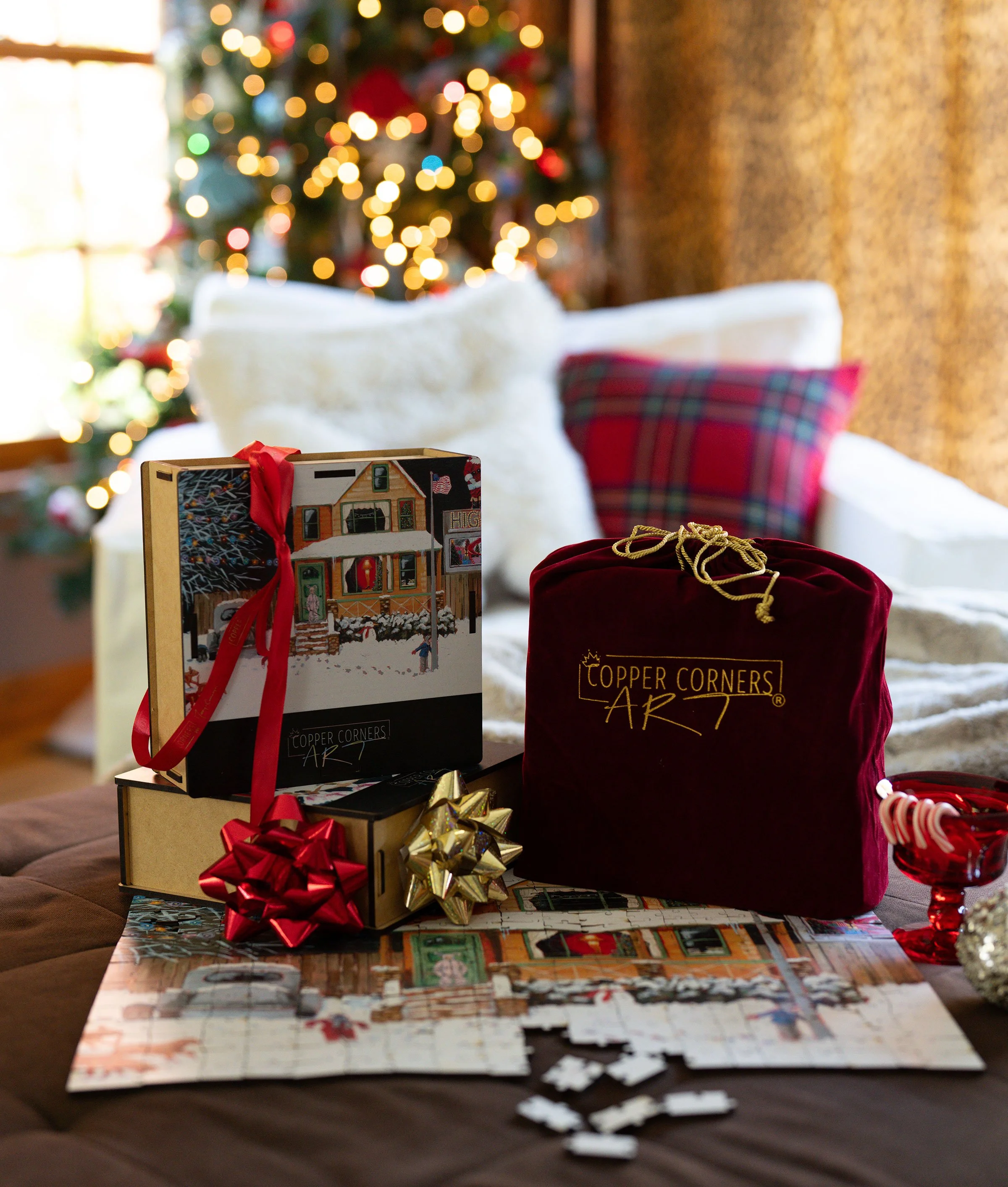 Velvet Storage Gift Bag for Puzzles